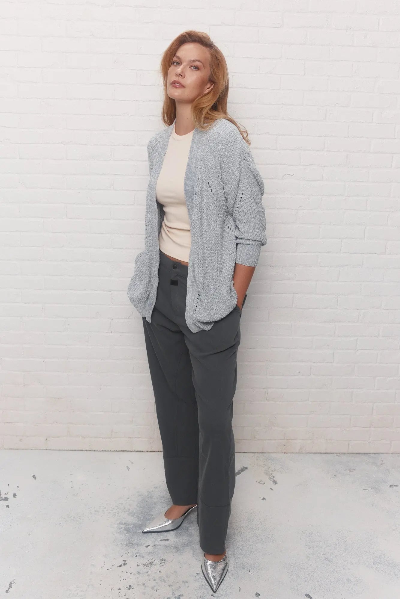 Gray Knit Jacket | Lyne