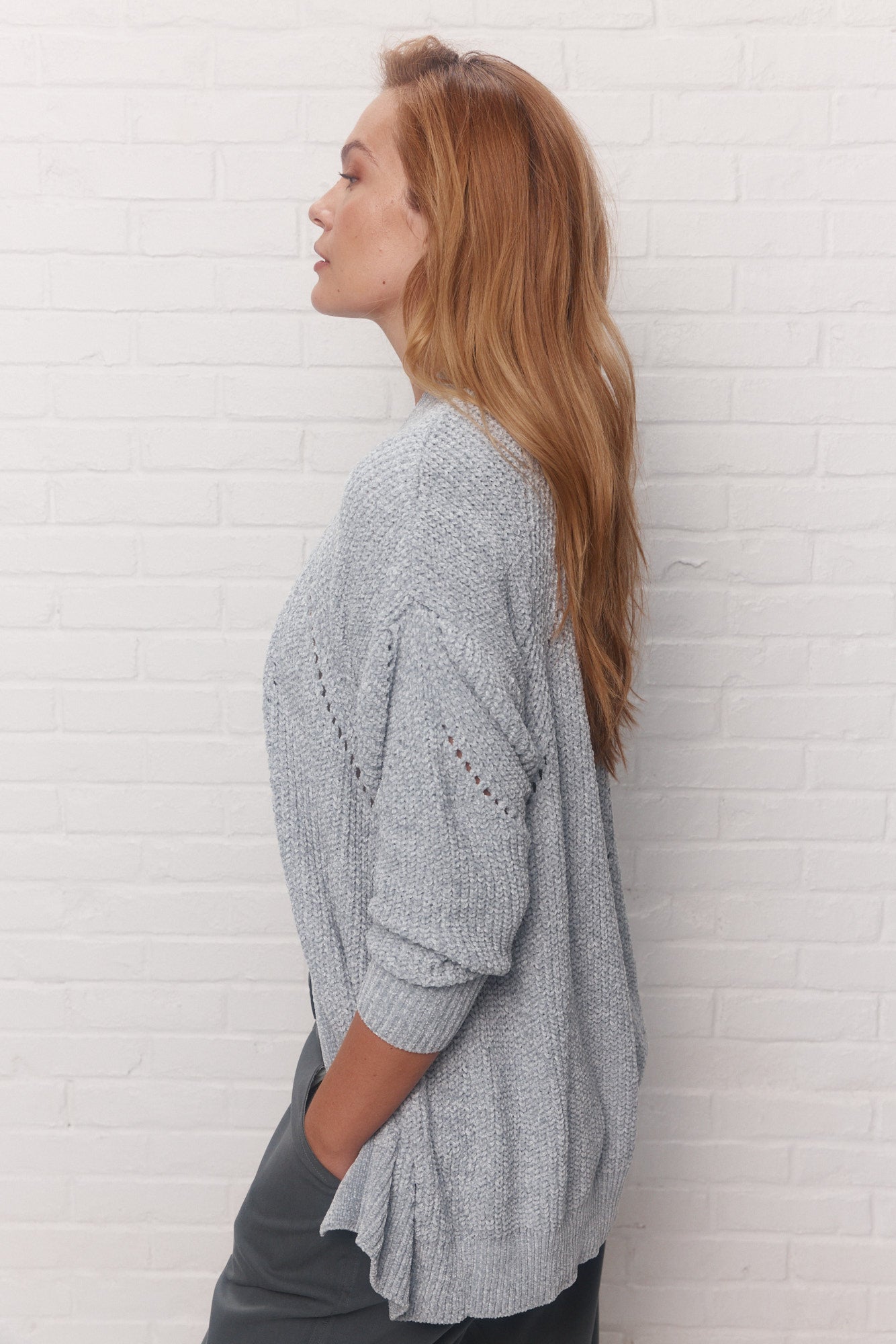 Gray Knit Jacket | Lyne