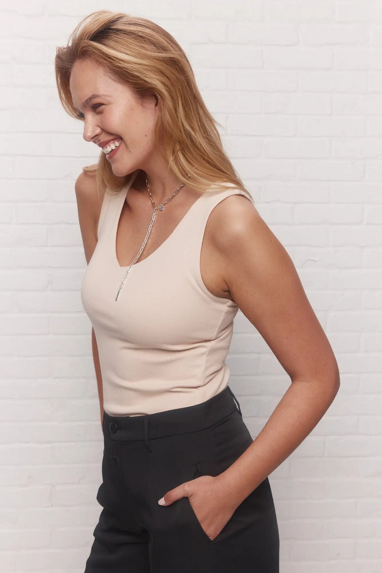 Beige reversible camisole | Maureen