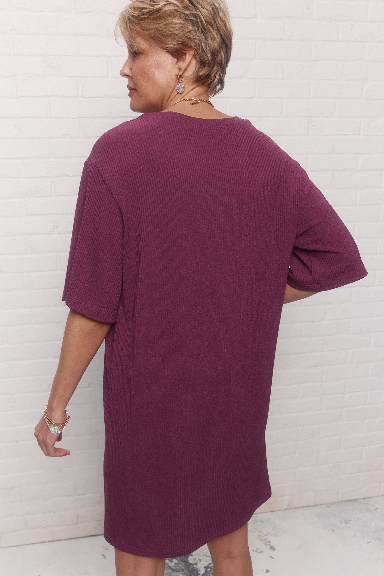 Robe t-shirt  magenta ample | Kara JOELLE Collection