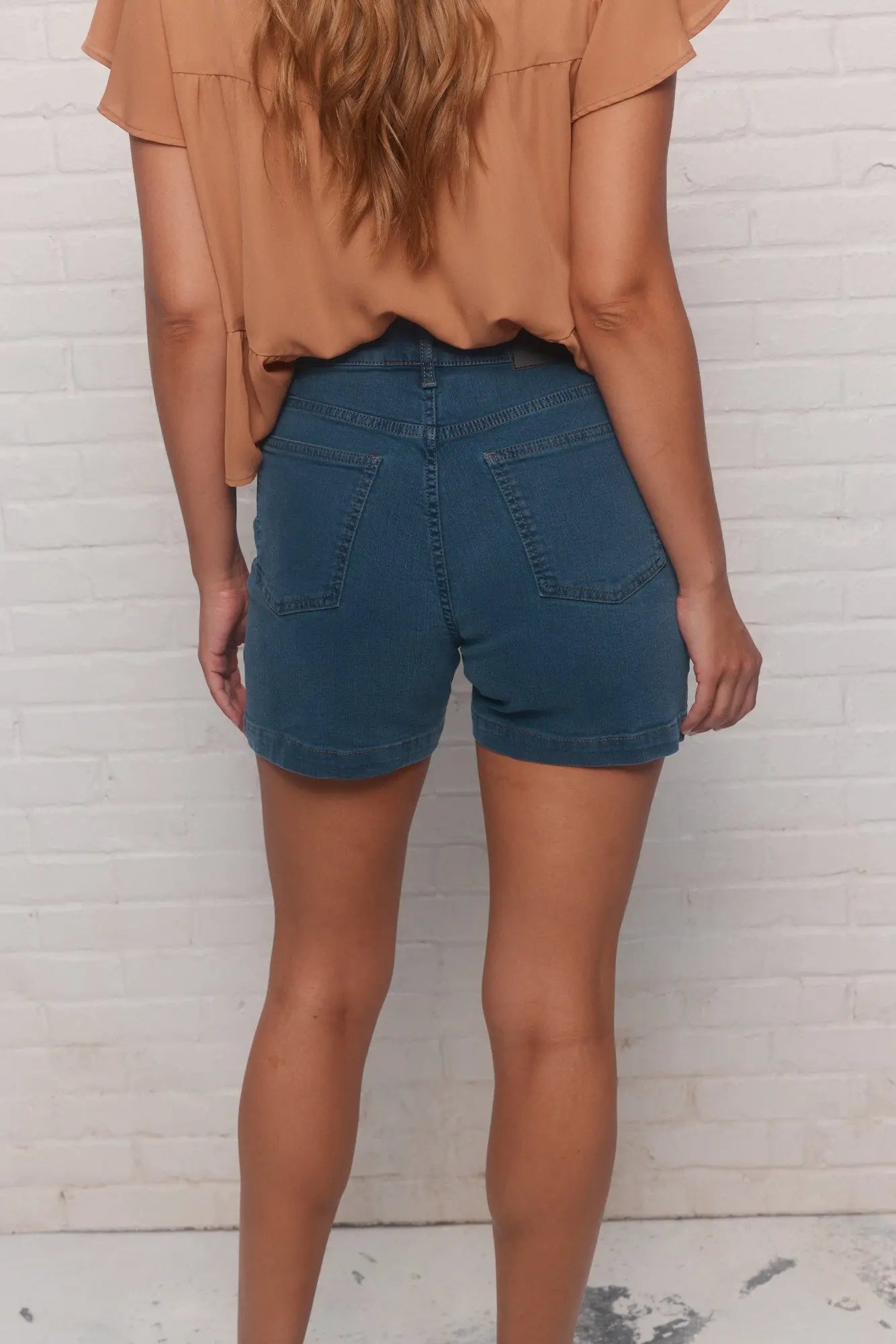 Short en jeans bleu moyen | Peter JOELLE Collection