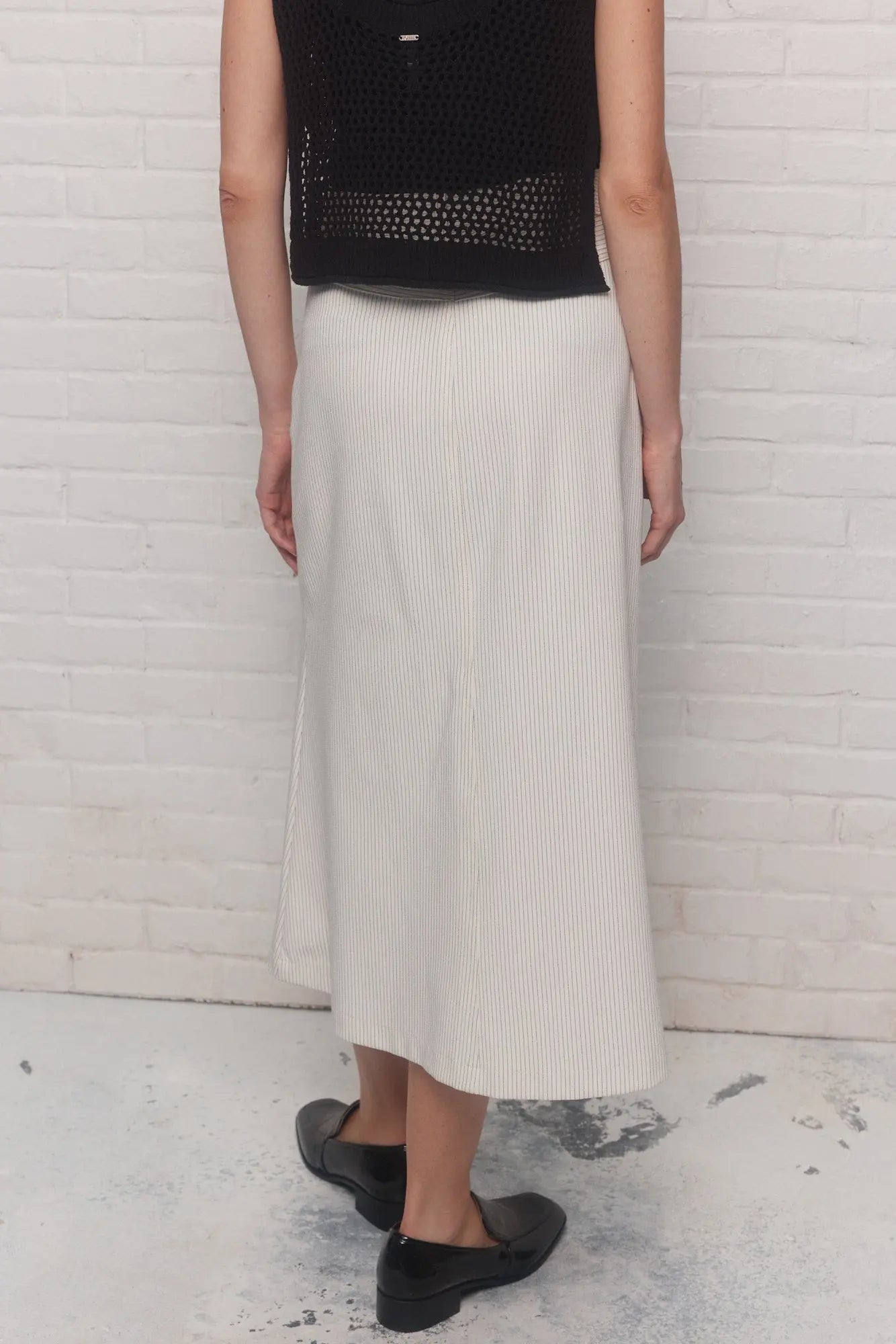 Jupe ivoire a rayures pour femme West JOELLE Collection
