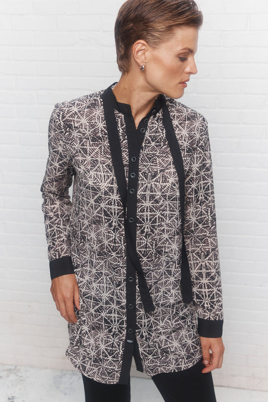 Madsen | Chemise à motif noir et crème JOELLE Collection