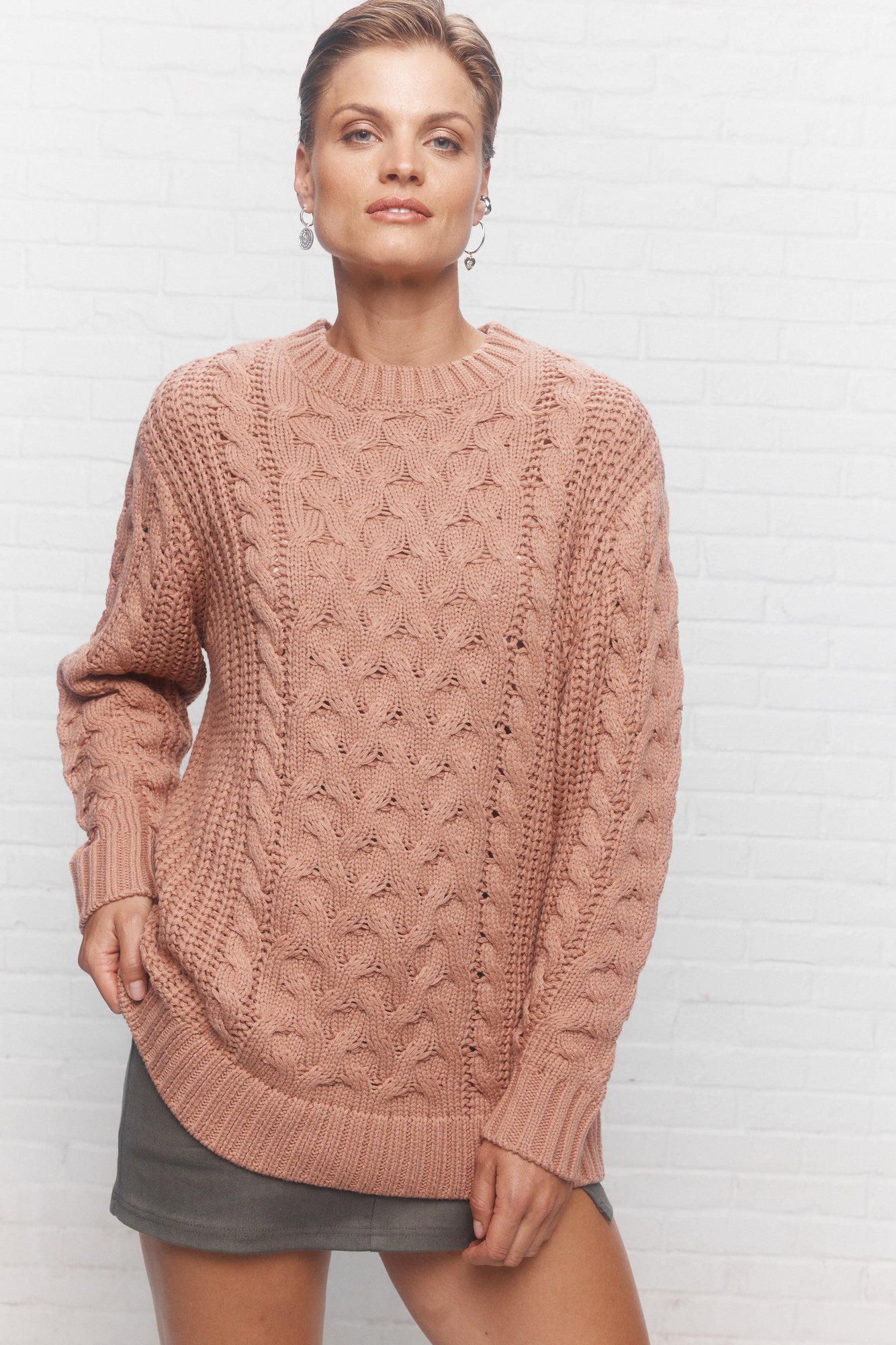 Myles | Pull tricot rose JOELLE Collection