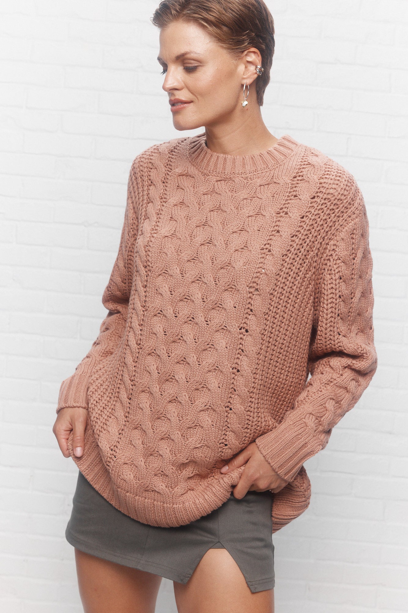 Myles | Pull tricot rose JOELLE Collection