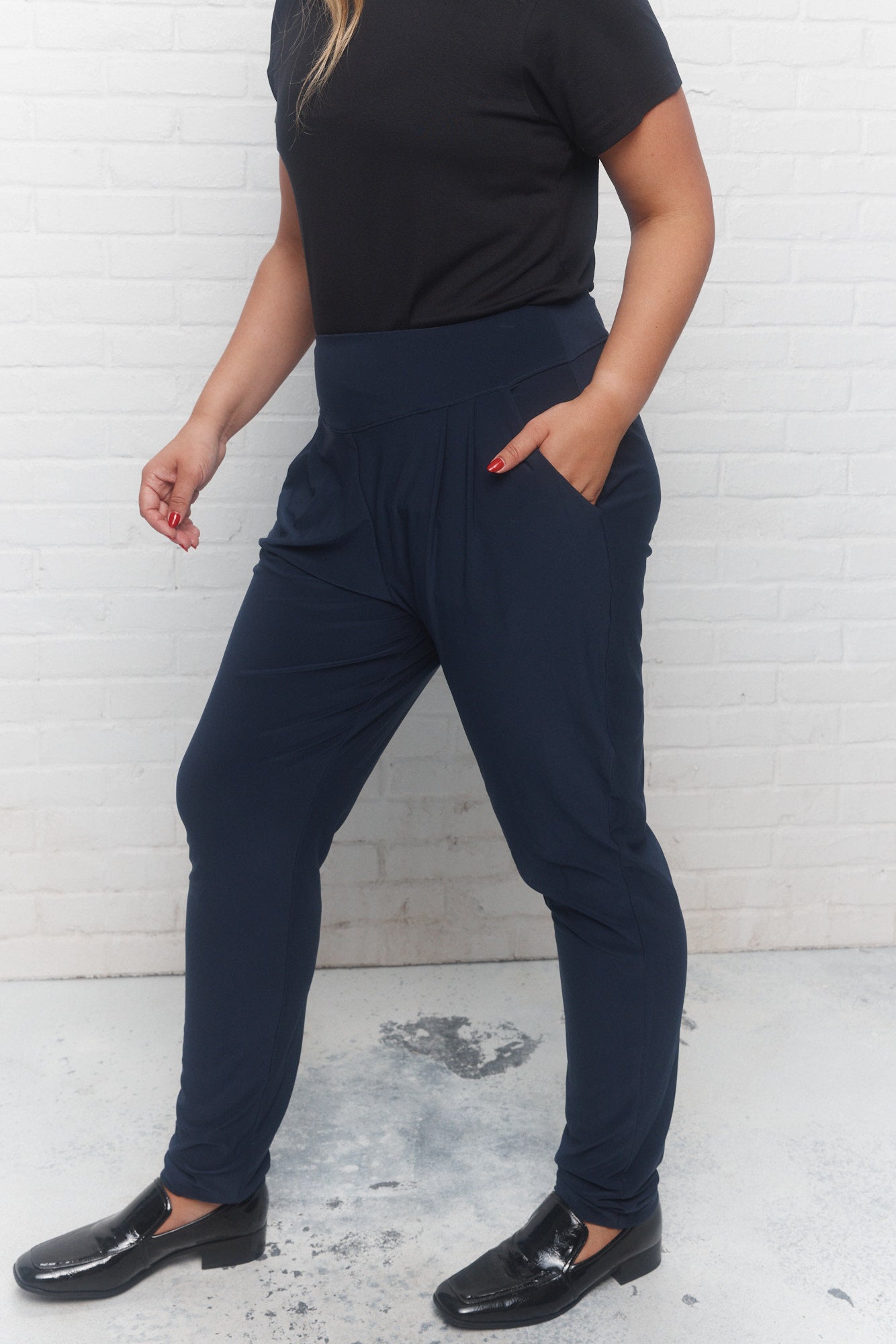 Zeline | Pantalon bleu marine JOELLE Collection