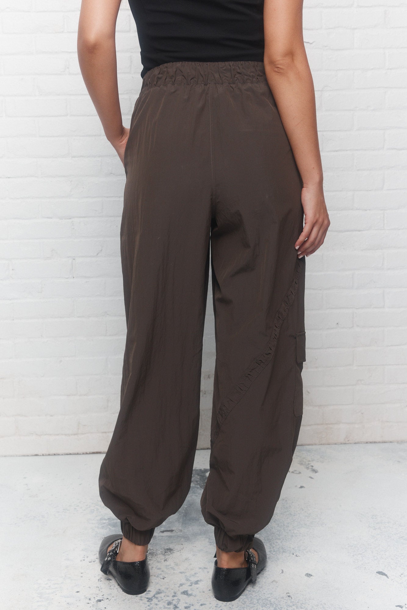 Rainy | Pantalon brun ample JOELLE Collection