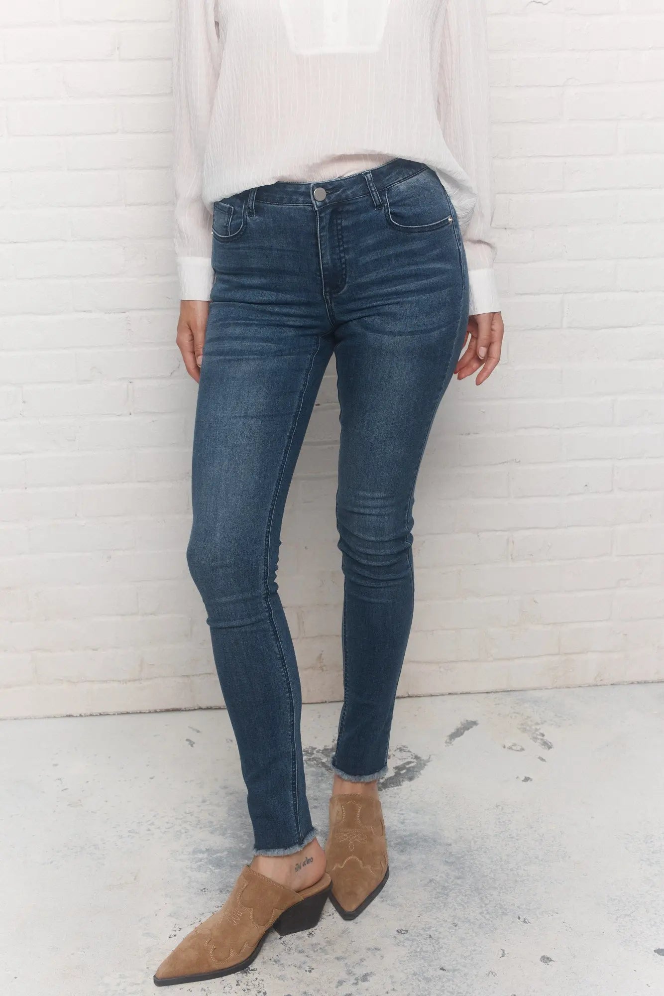 Ilkem | Jeans skinny bleu foncé JOELLE Collection