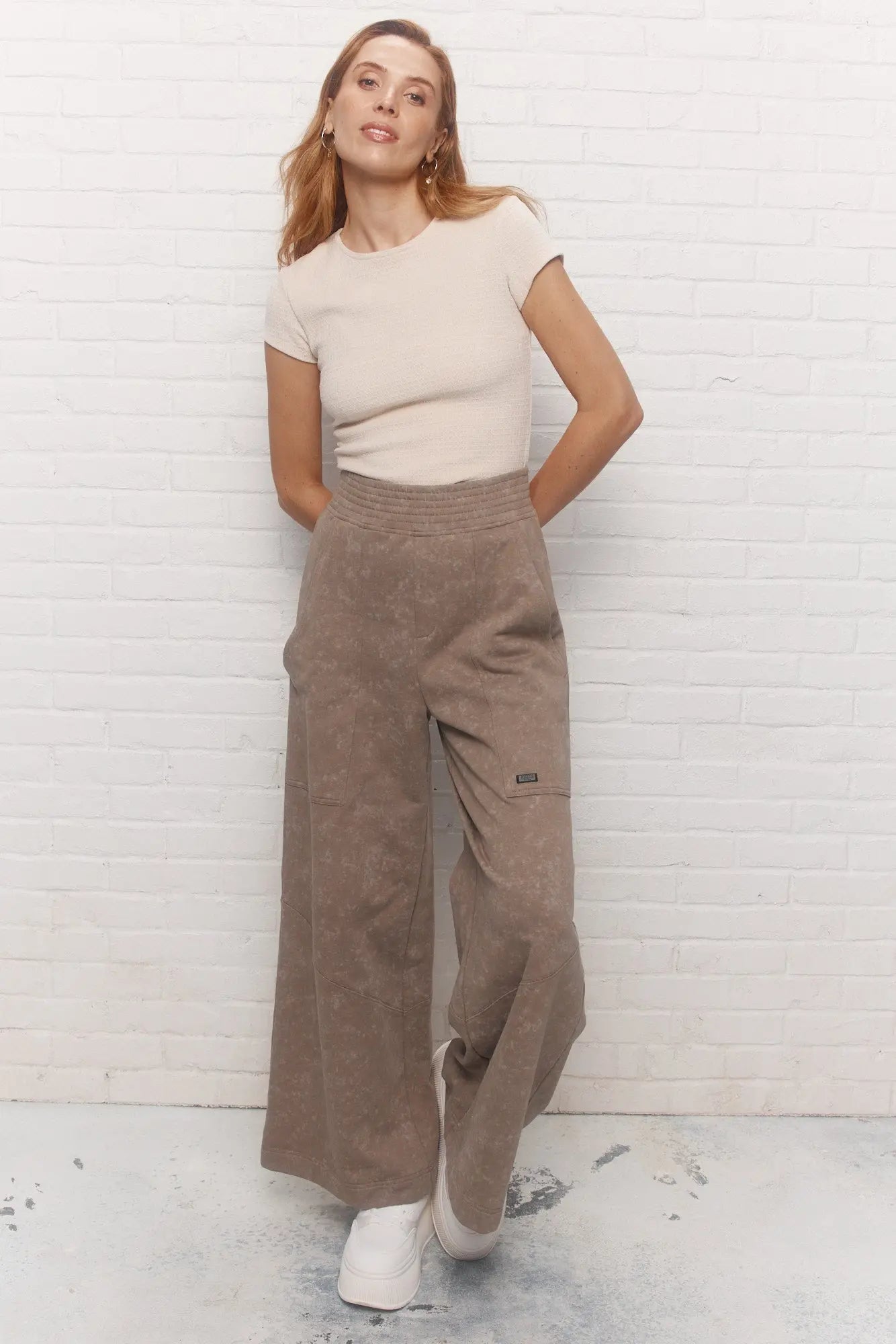 Pantalon beige foncé | Shirley JOELLE Collection