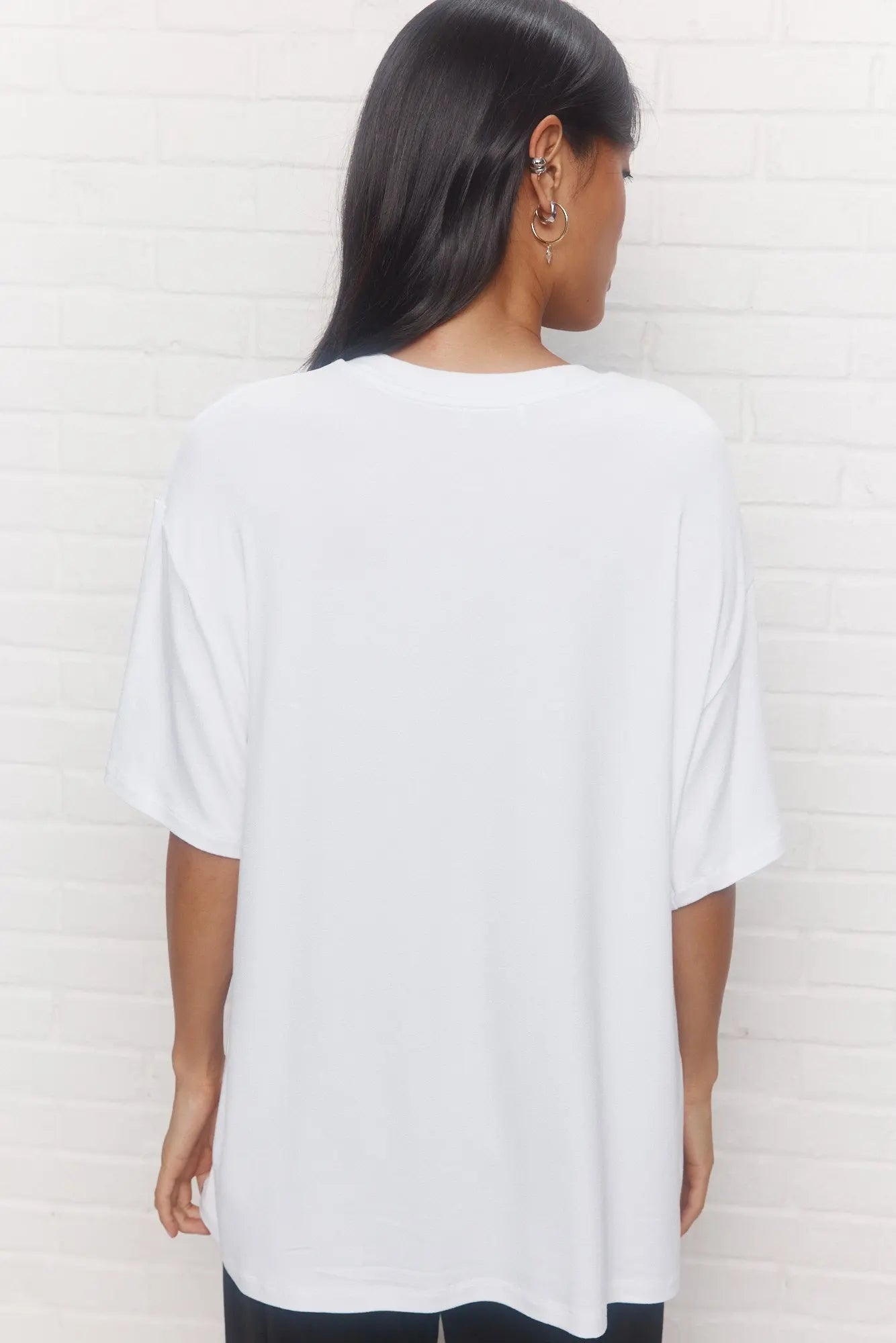 T-shirt blanc logo brodé | Laurenzo JOELLE Collection