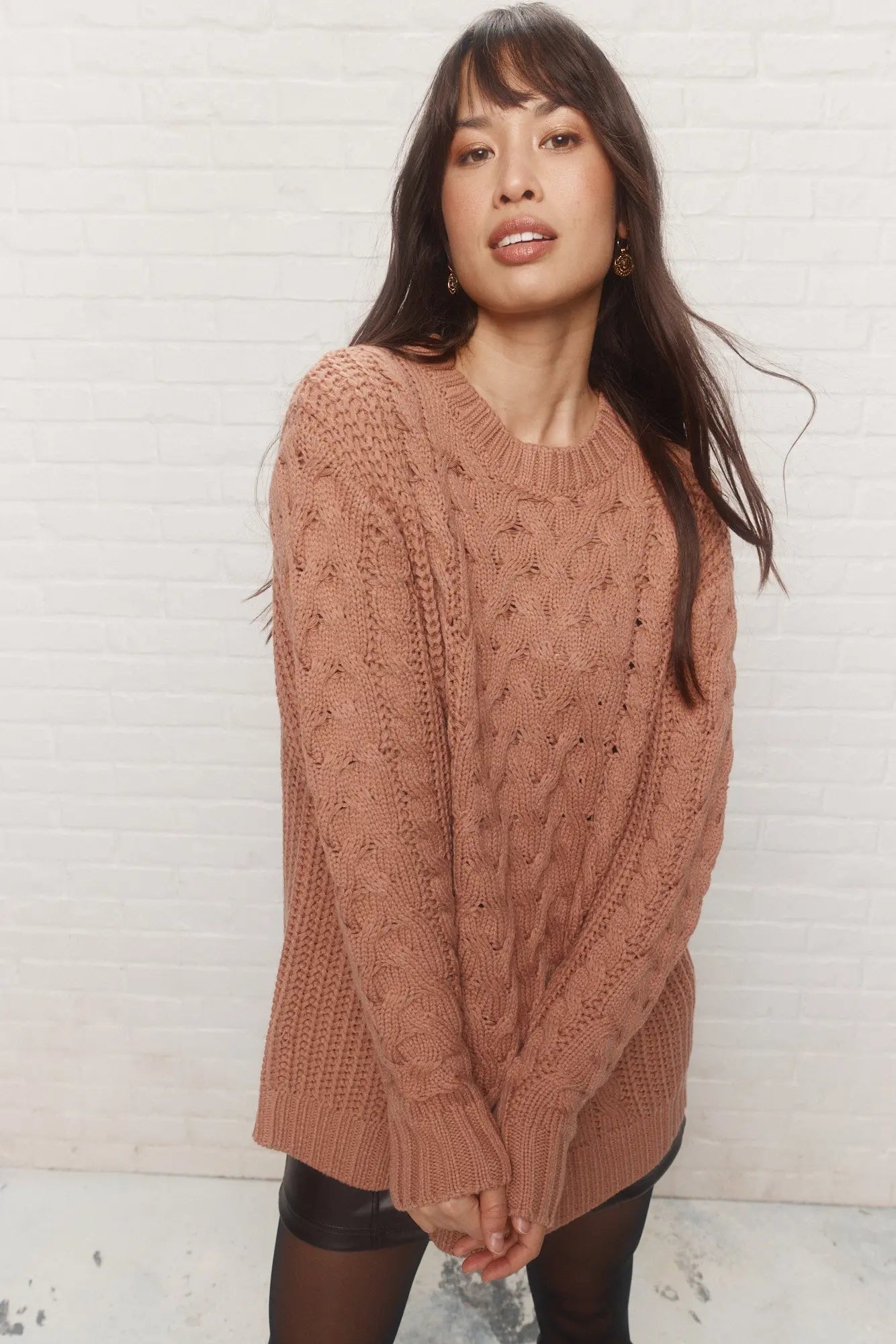 Myles | Chandail en tricot rose JOELLE Collection