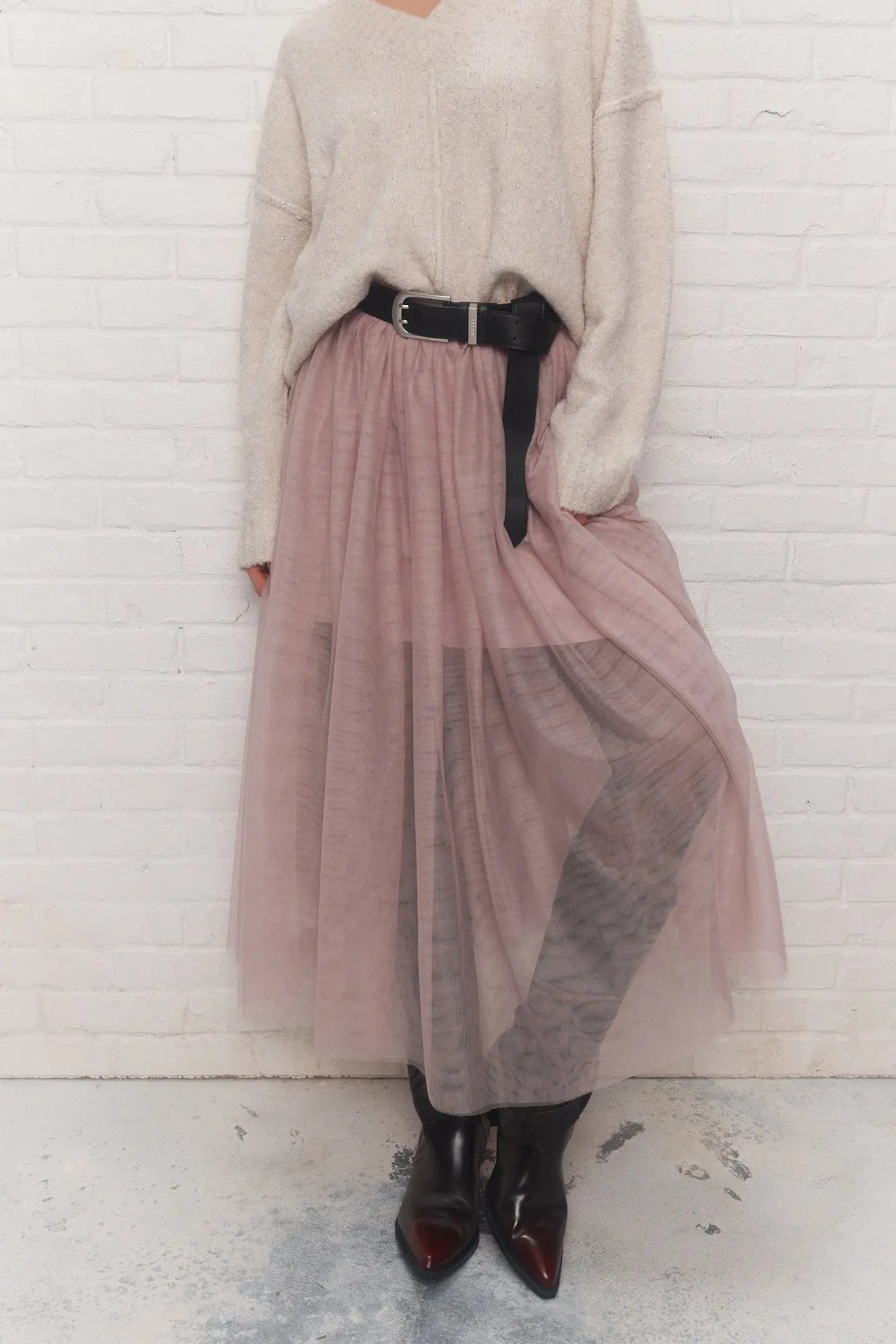 Alanis | Jupe maxi rose JOELLE Collection