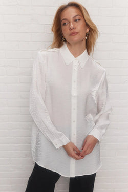 Melrose | Chemise blanche effet lustré JOELLE Collection