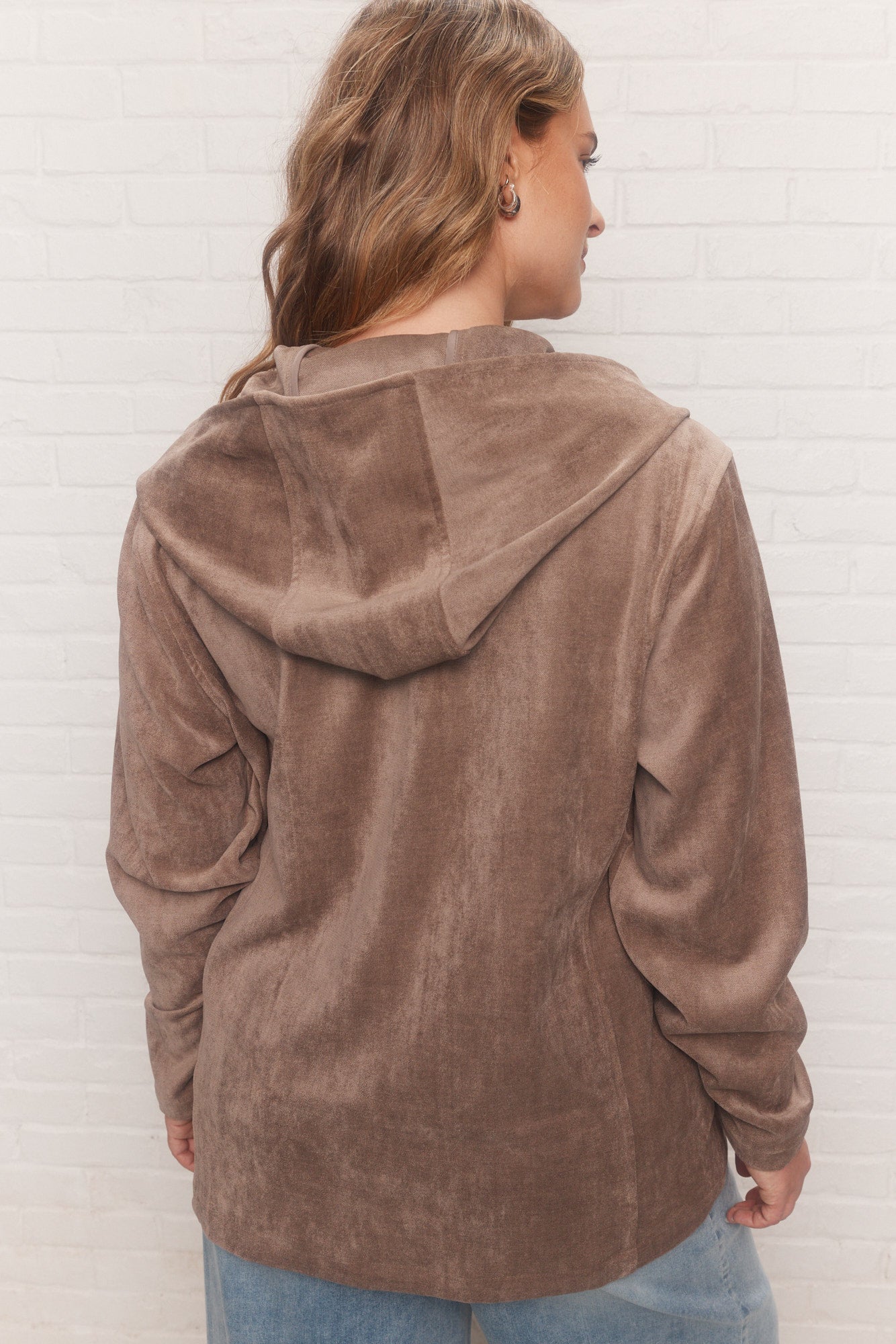 Bekka | Veste brune à capuchon