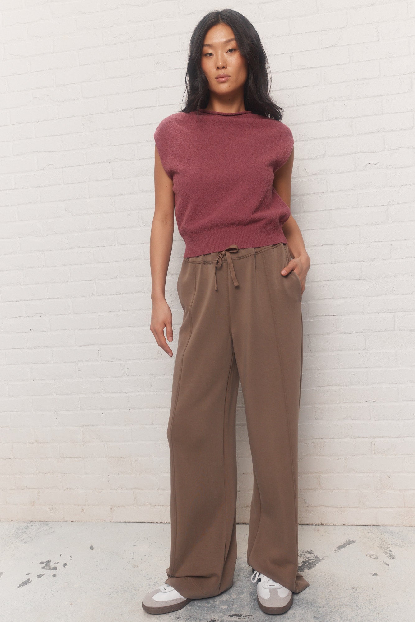 Carla | Chandail rose sans manches