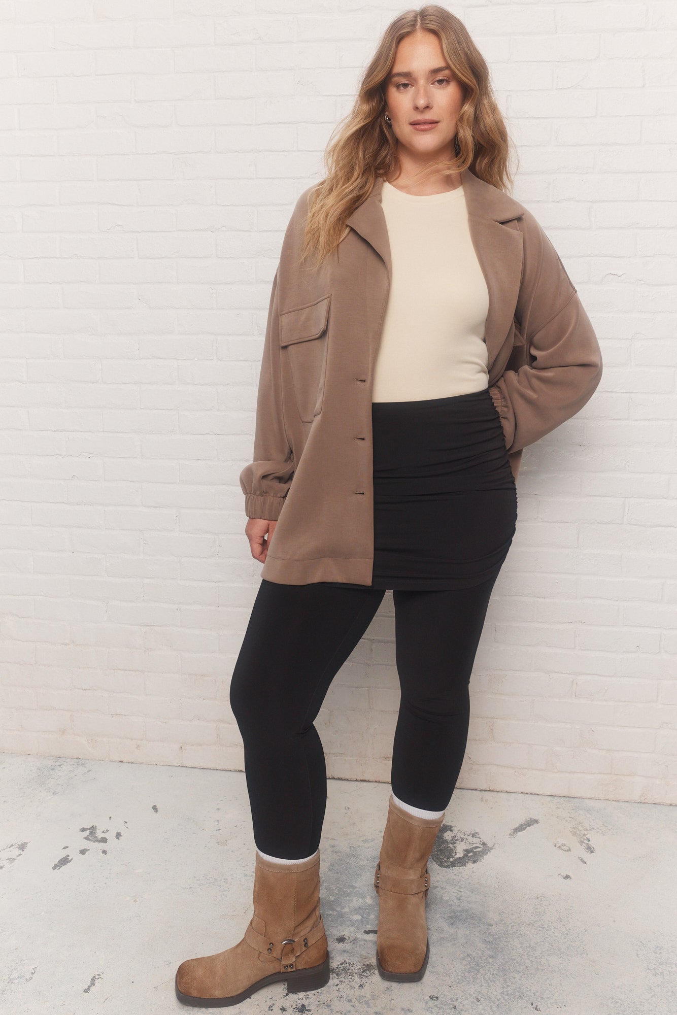 Mabel | Legging noir avec jupe intégrée