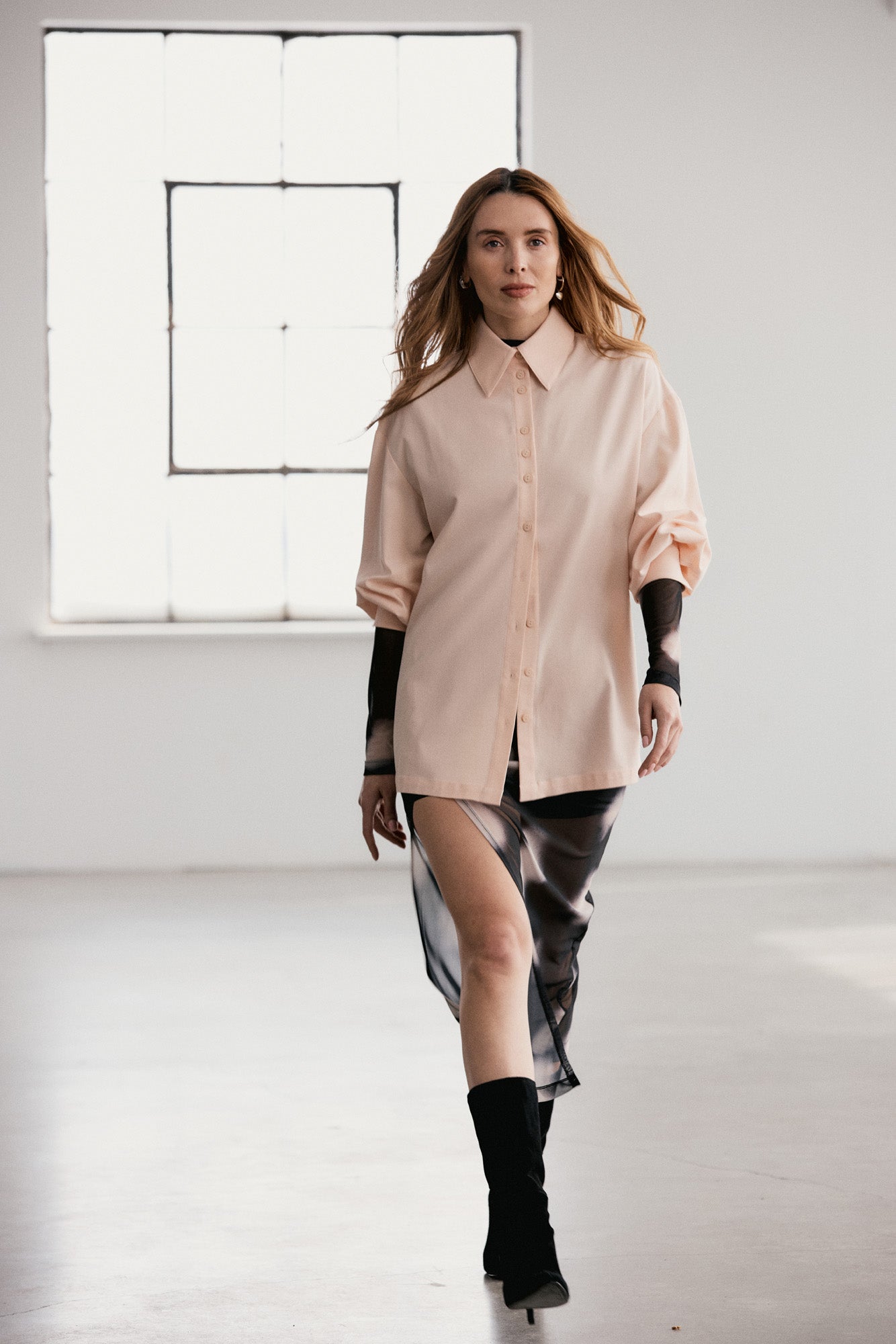 Gleam | Chemise rose à manches longues