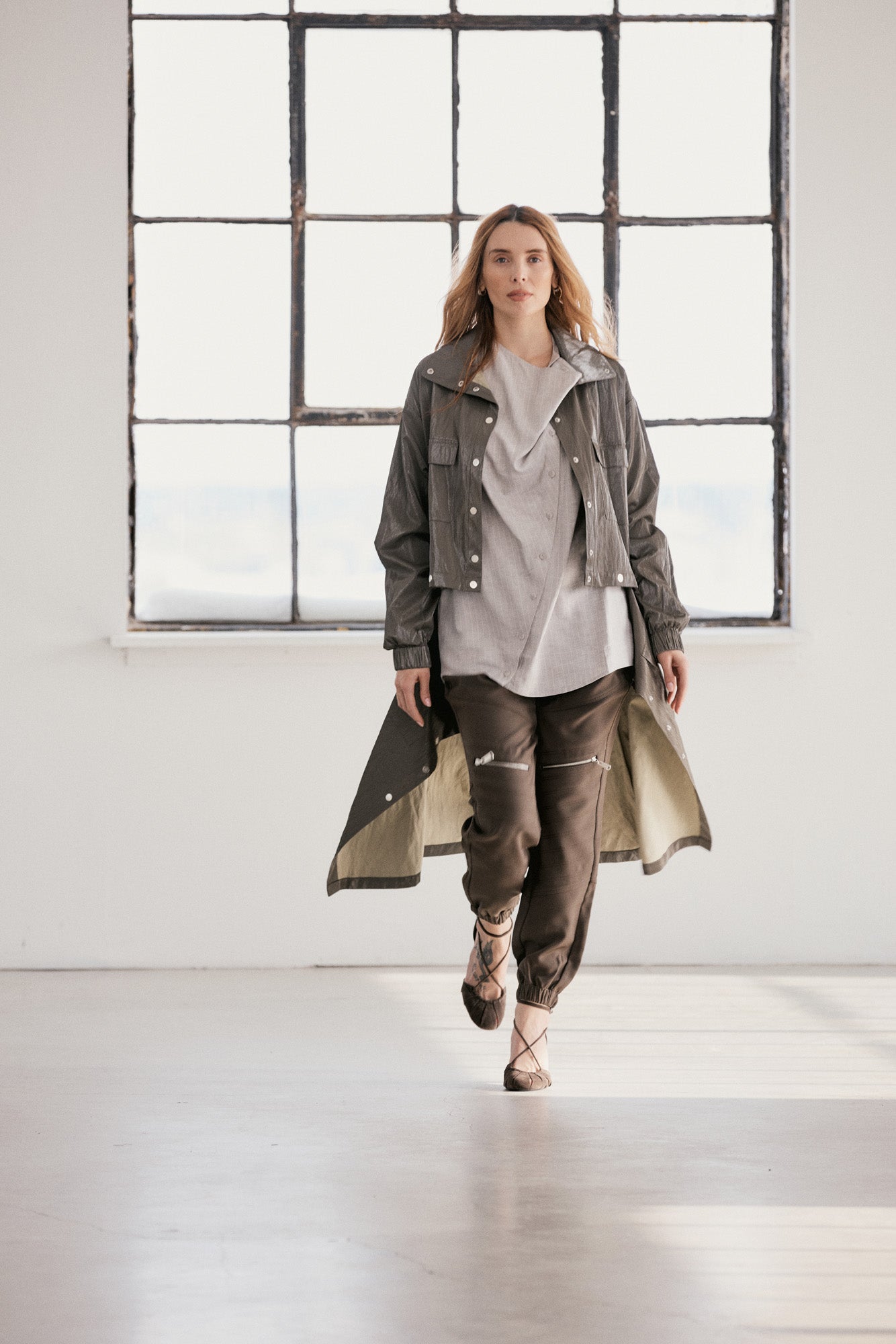 Bliss | Manteau imperméable vert multifonction