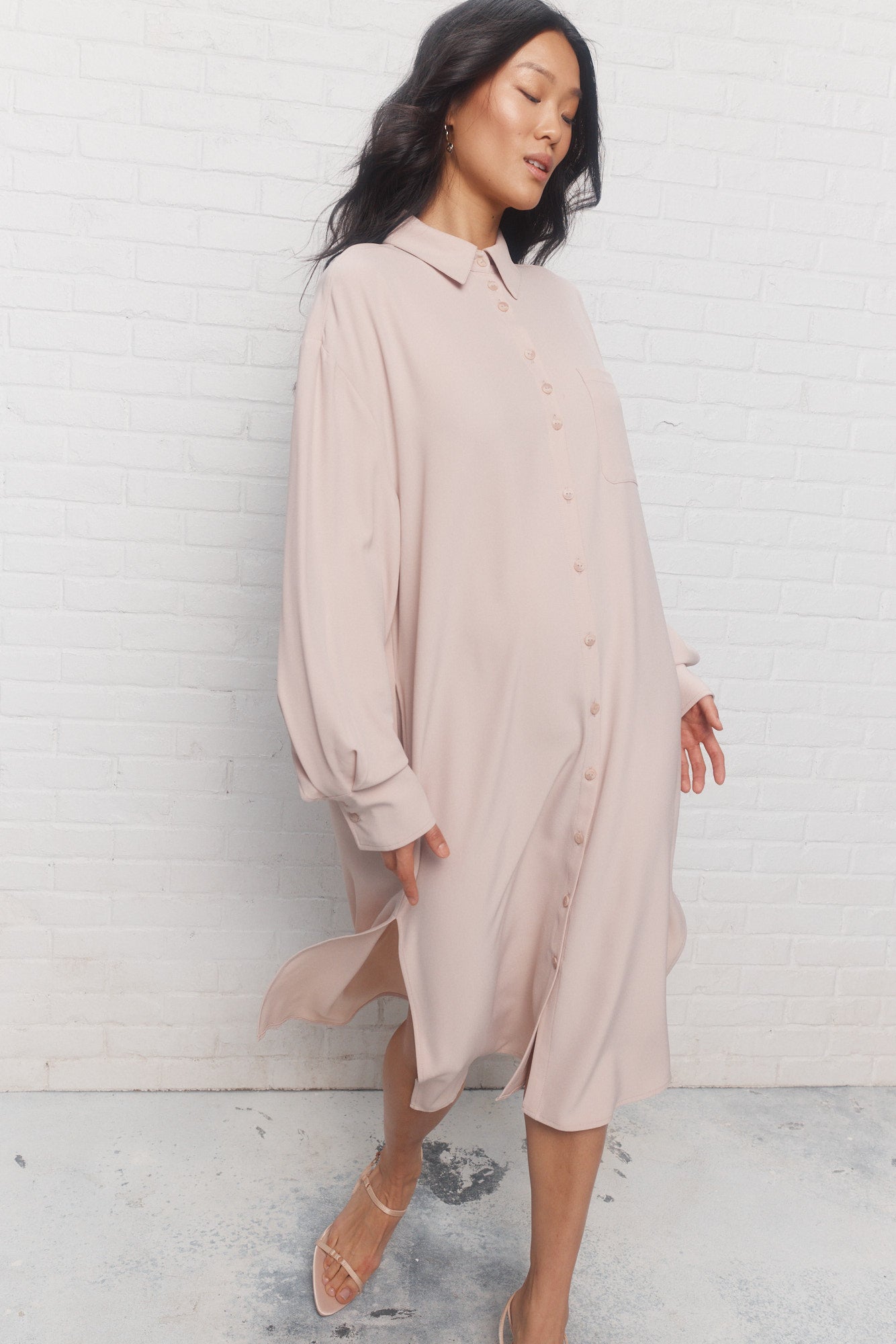 Orchid | Robe chemisier rose