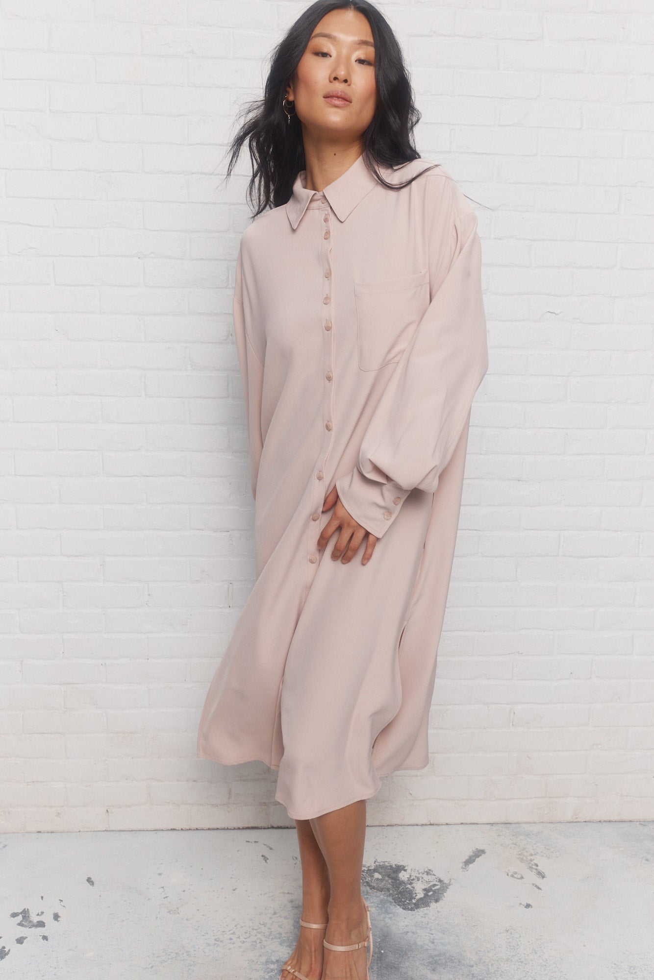 Orchid | Robe chemisier rose