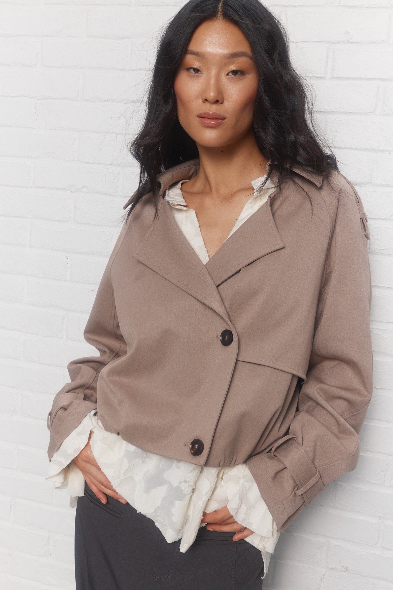 Lucas | Manteau court beige