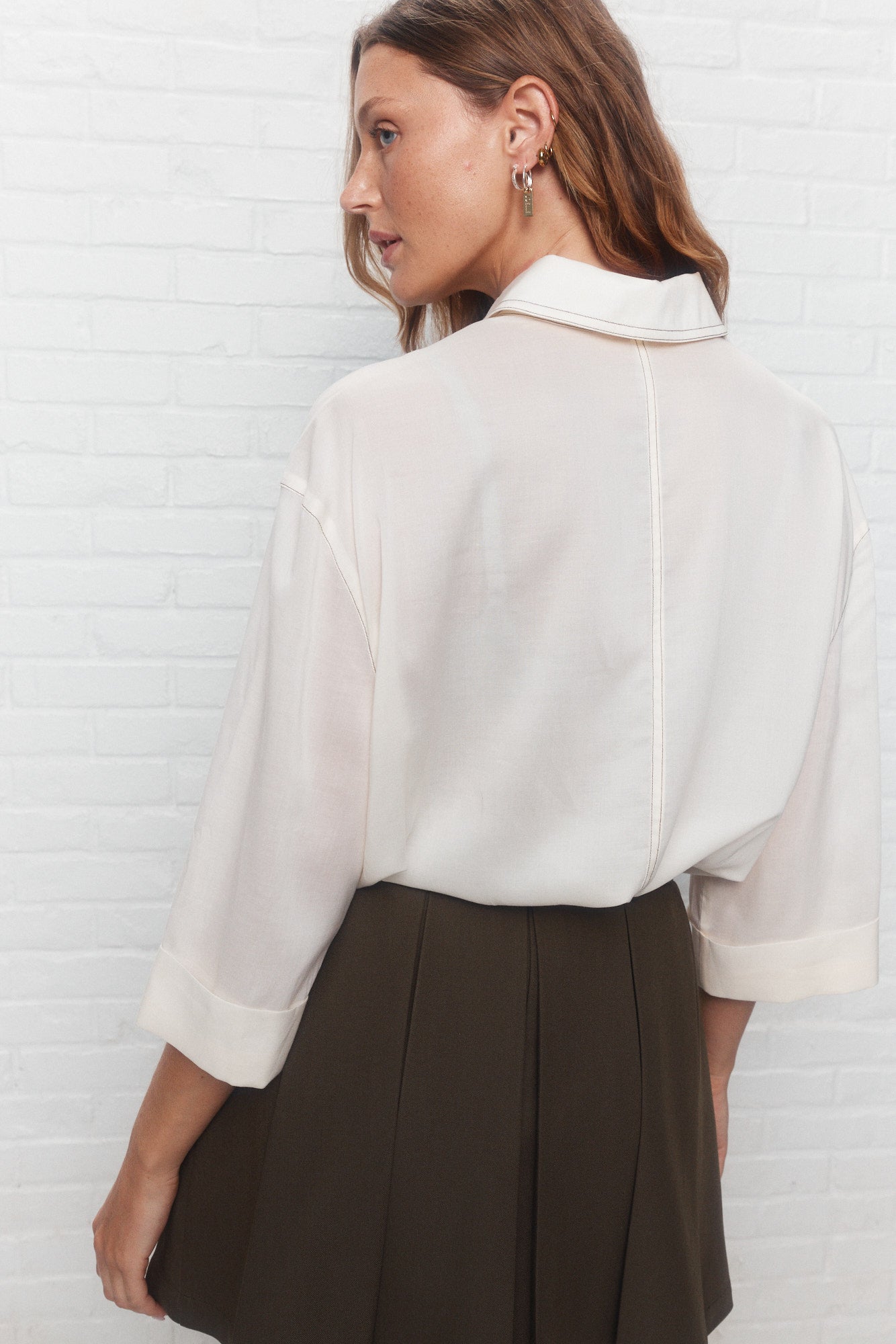 Hendrix | La chemise crème à coupe ample
