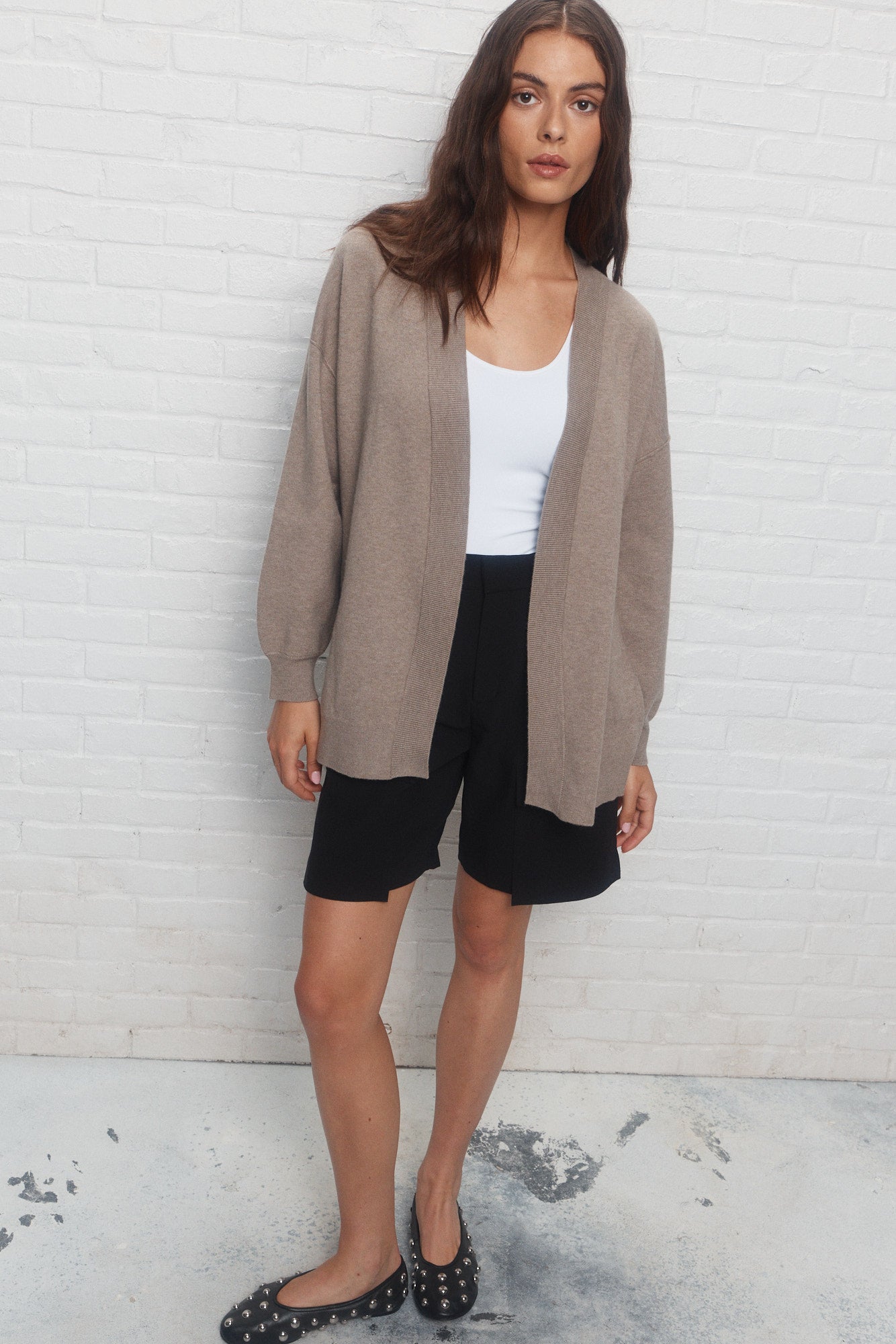 Sevyn | Veste en tricot brun