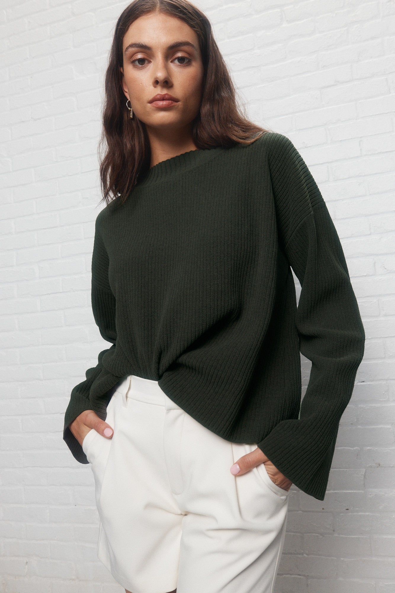 Plush | Chandail en tricot vert