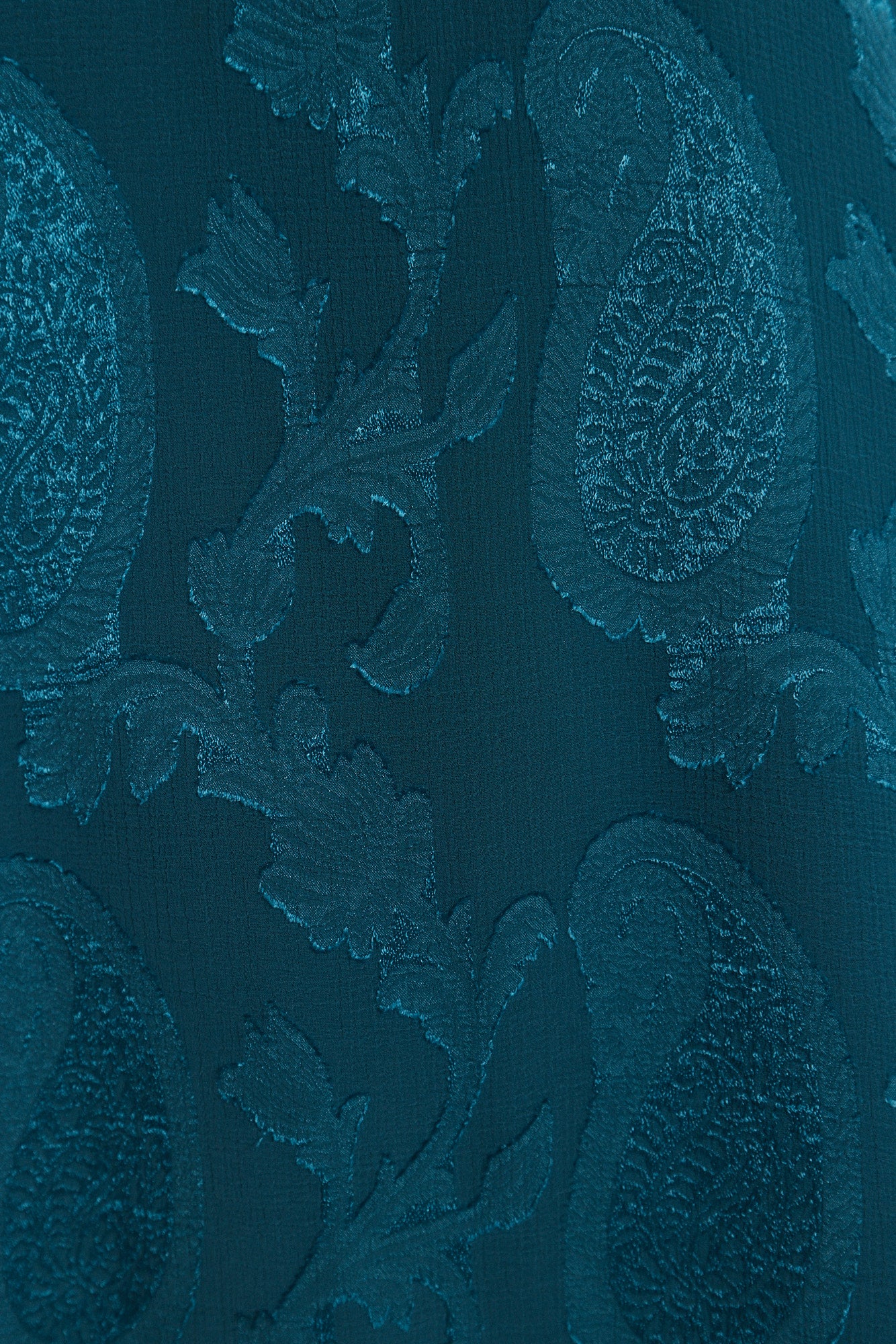 Dorothee | Robe bleue jacquard paisley