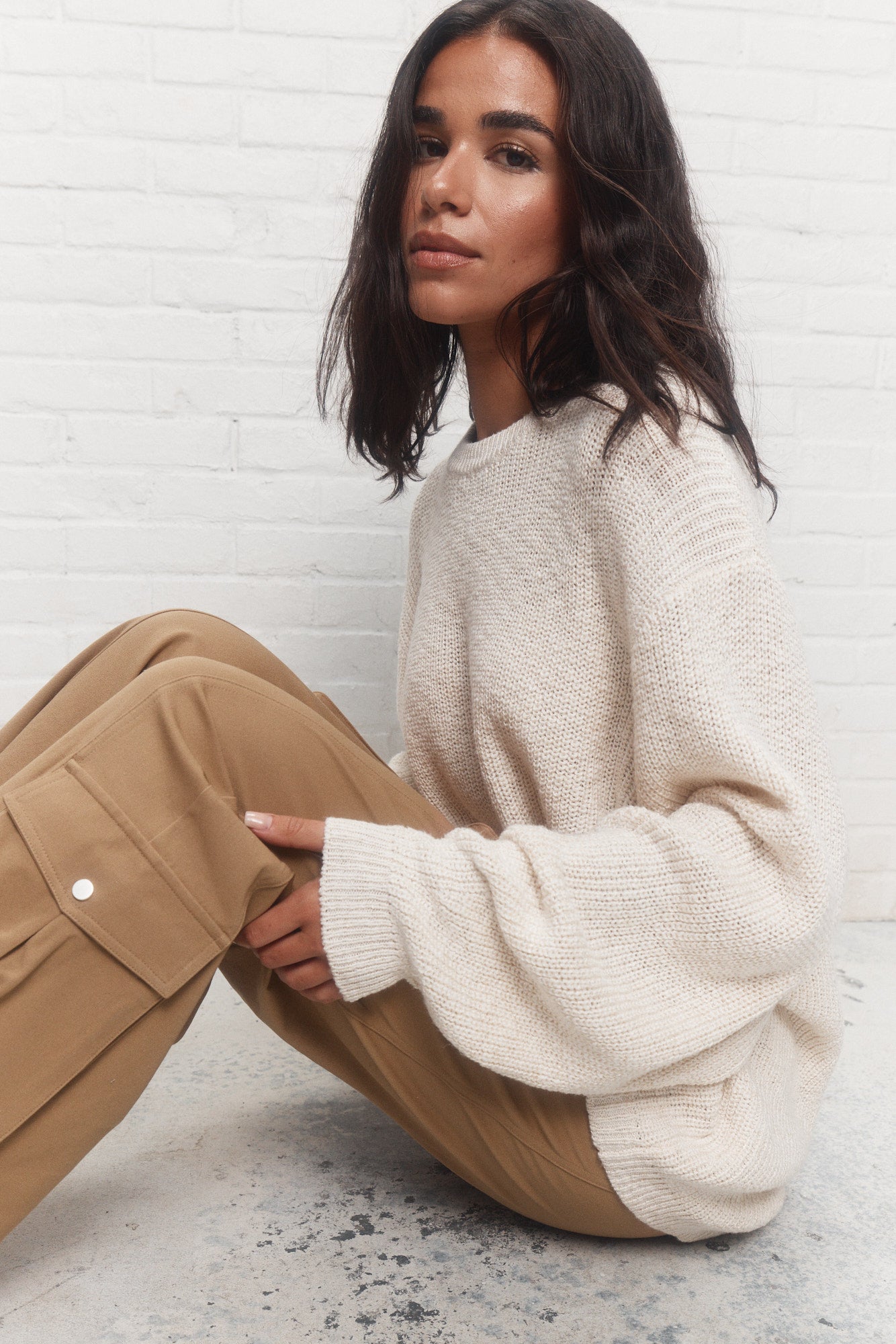 Melianne | Cream long-sleeved sweater