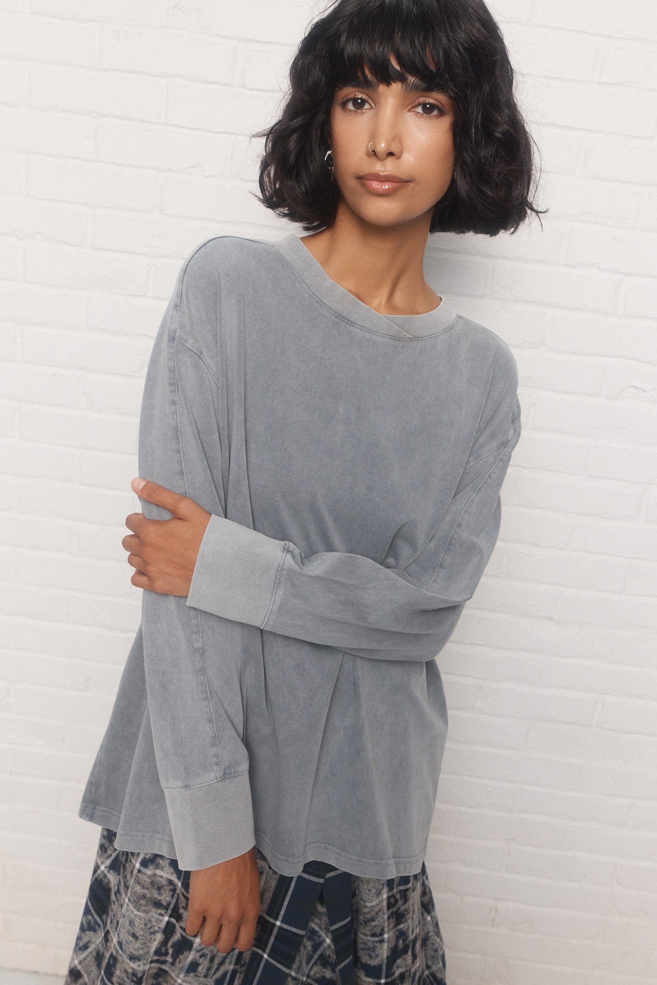 Alesia | Chandail gris délavé
