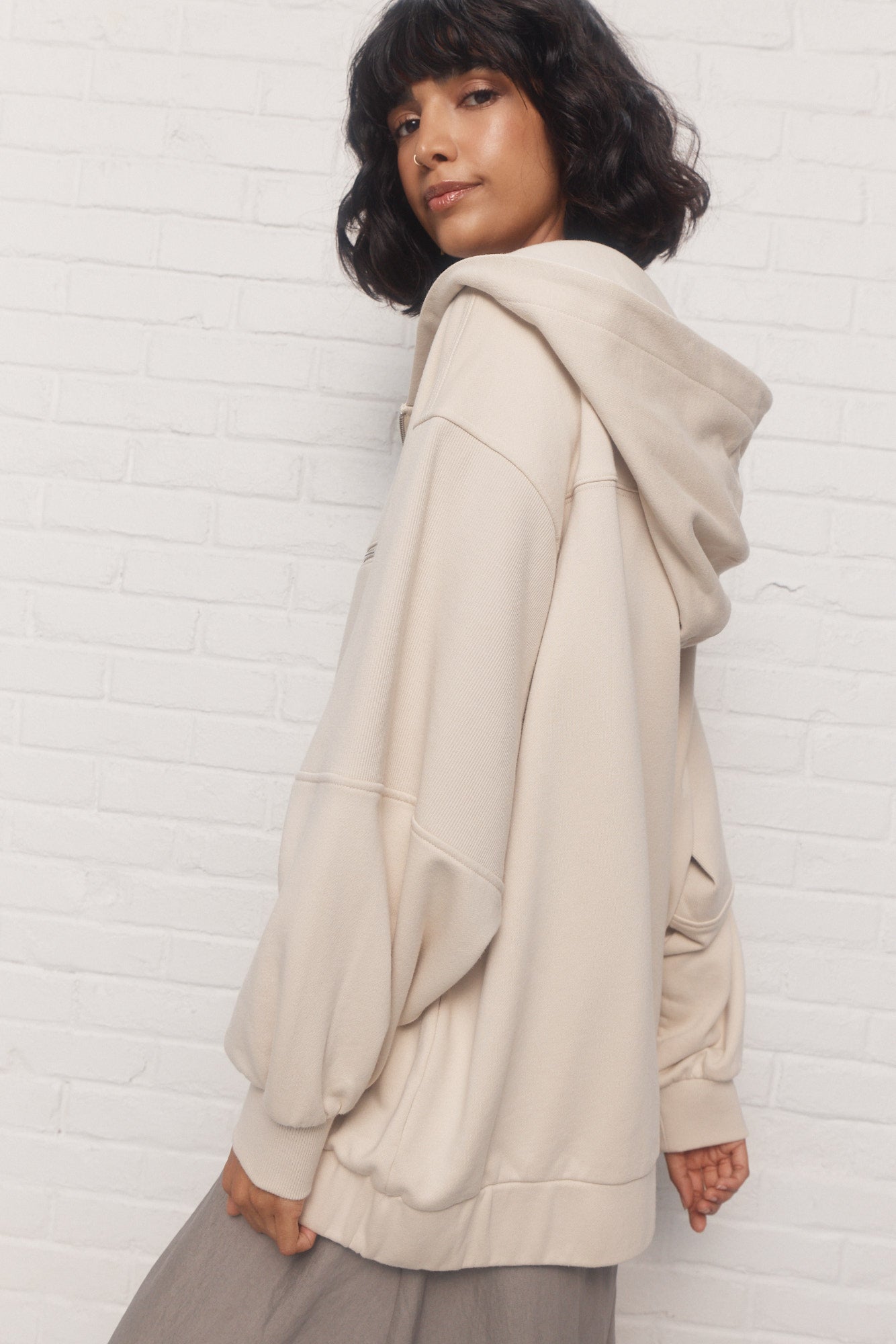 Jasper | Veste crème à capuchon