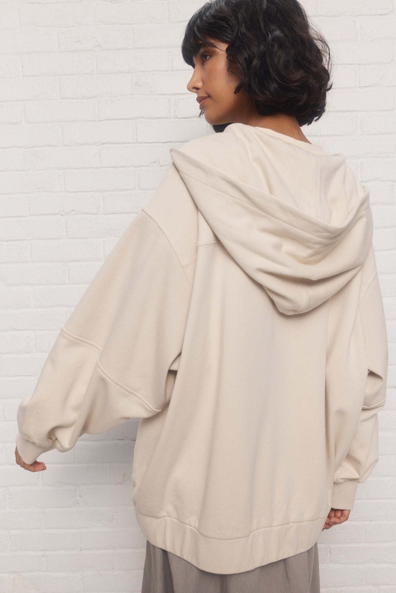 Jasper | Veste crème à capuchon