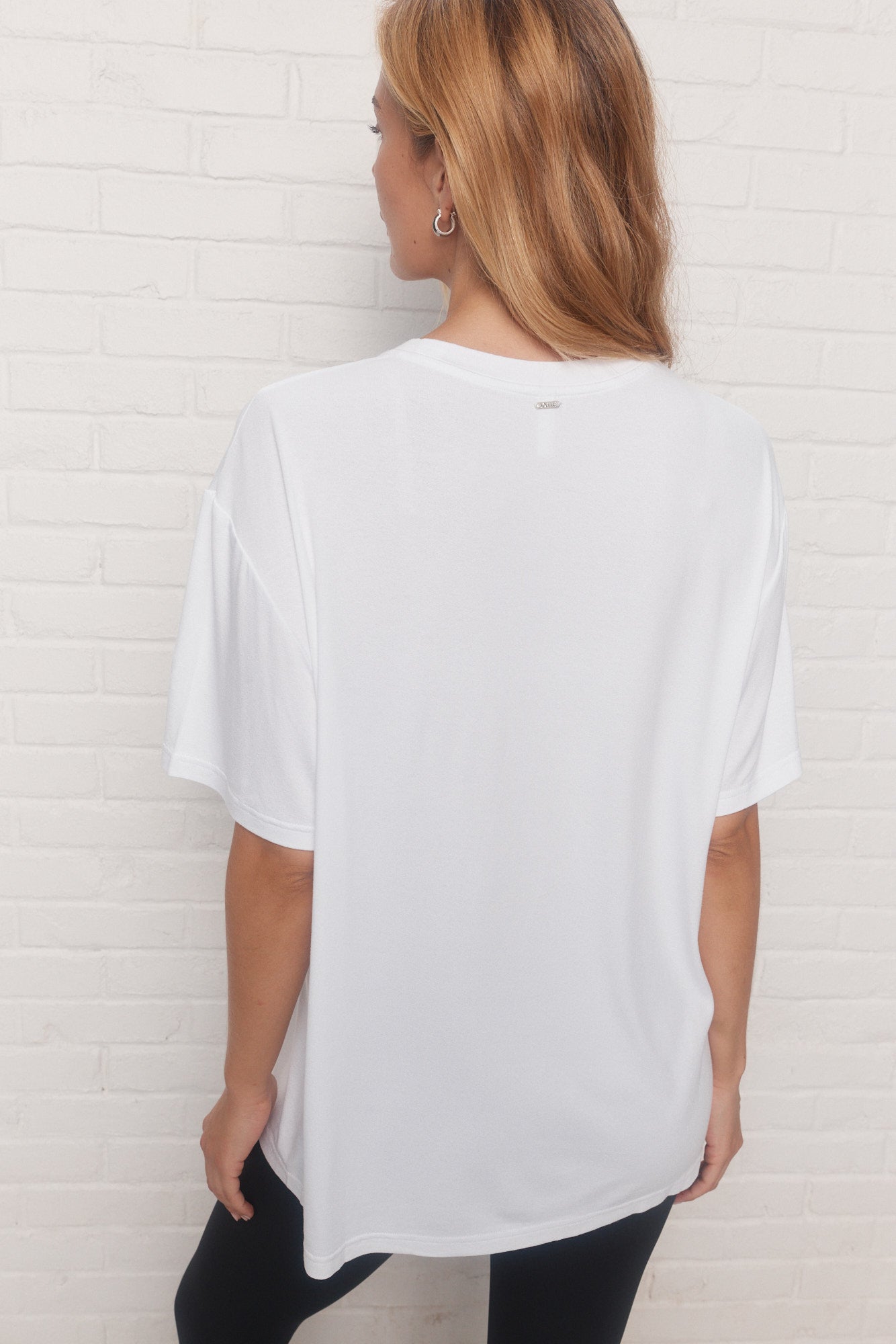 T-shirt blanc logo brodé | Laurenzo