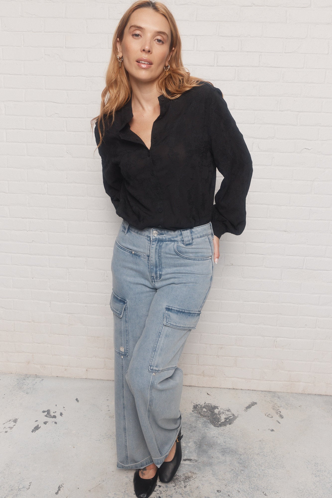 Tania | Blouse justaucorps noire