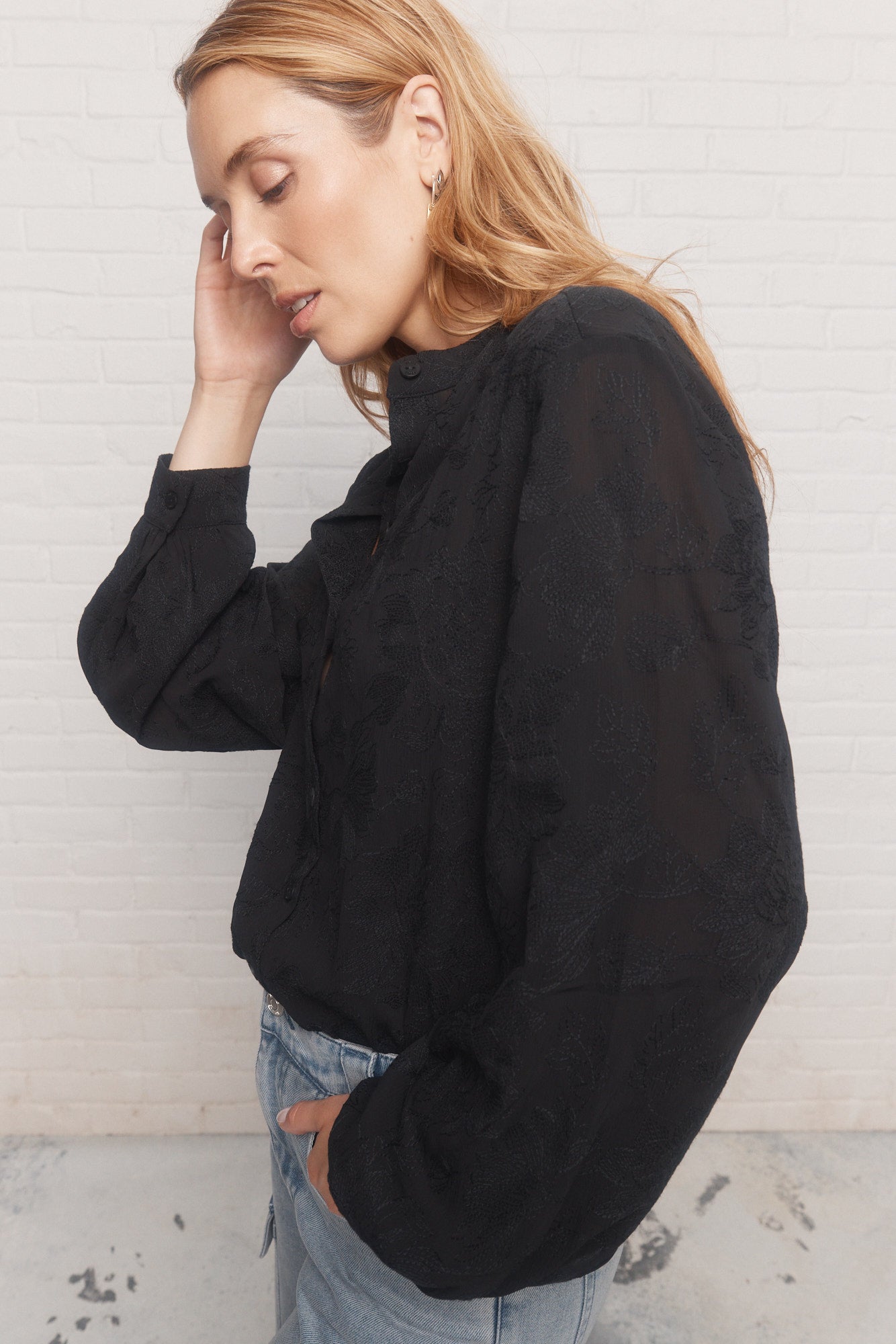 Tania | Blouse justaucorps noire