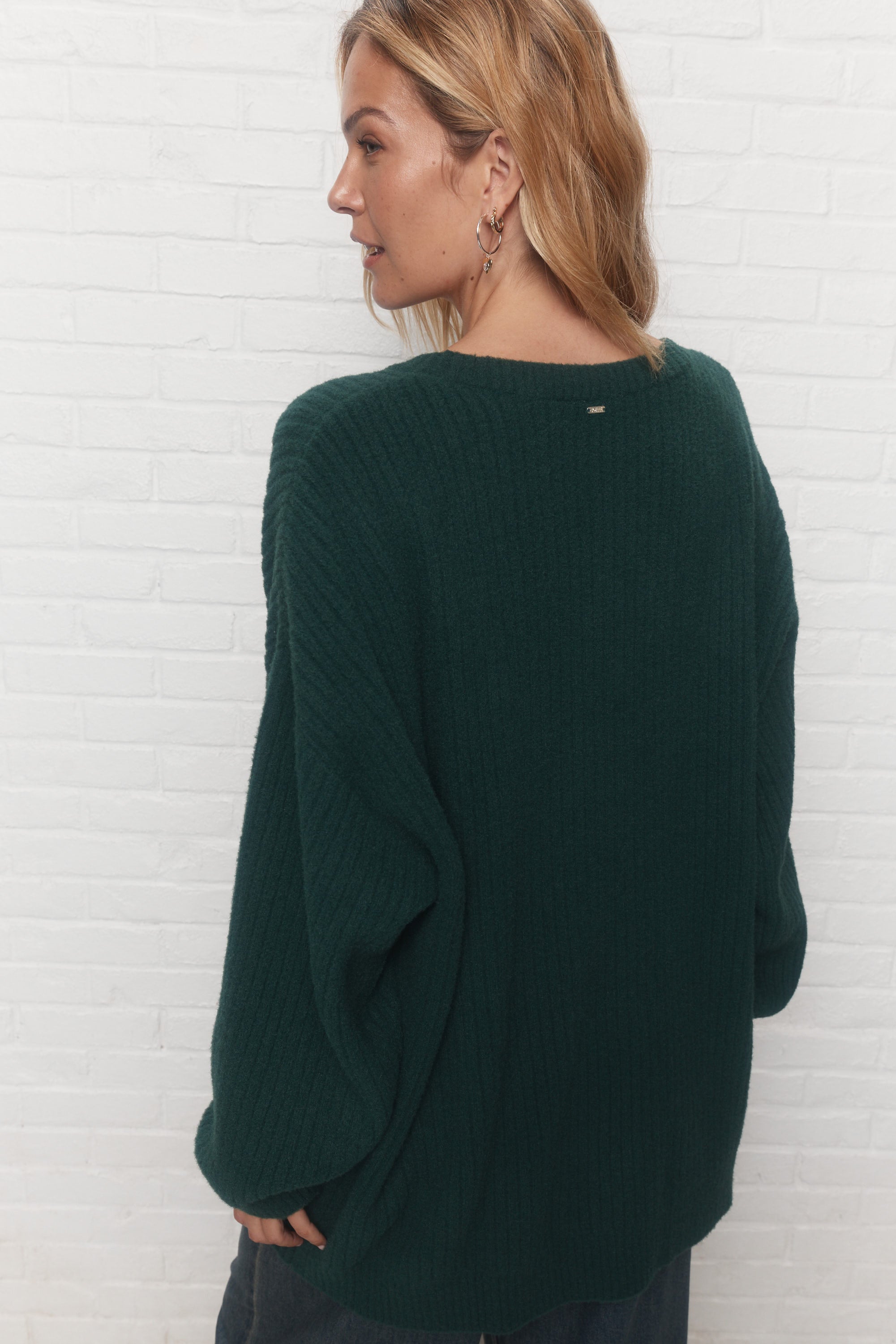 Dakota | Chandail vert en tricot