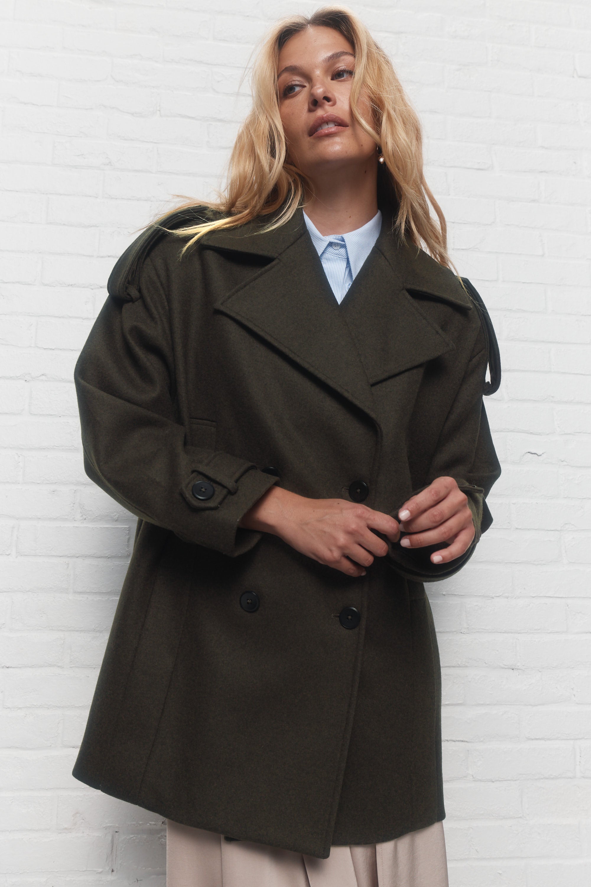 Georgie | Green pea coat