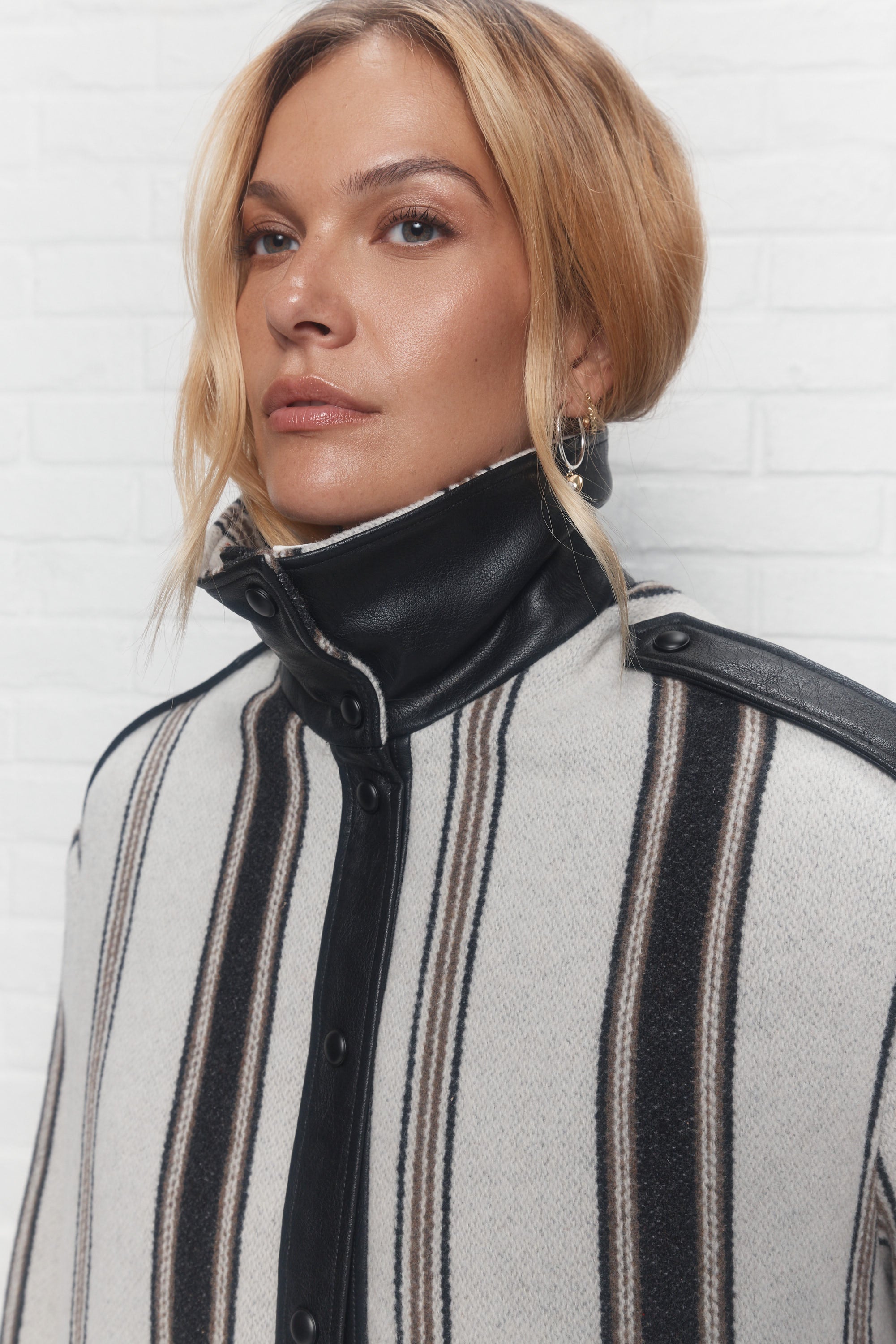 Viviani | Manteau à rayures