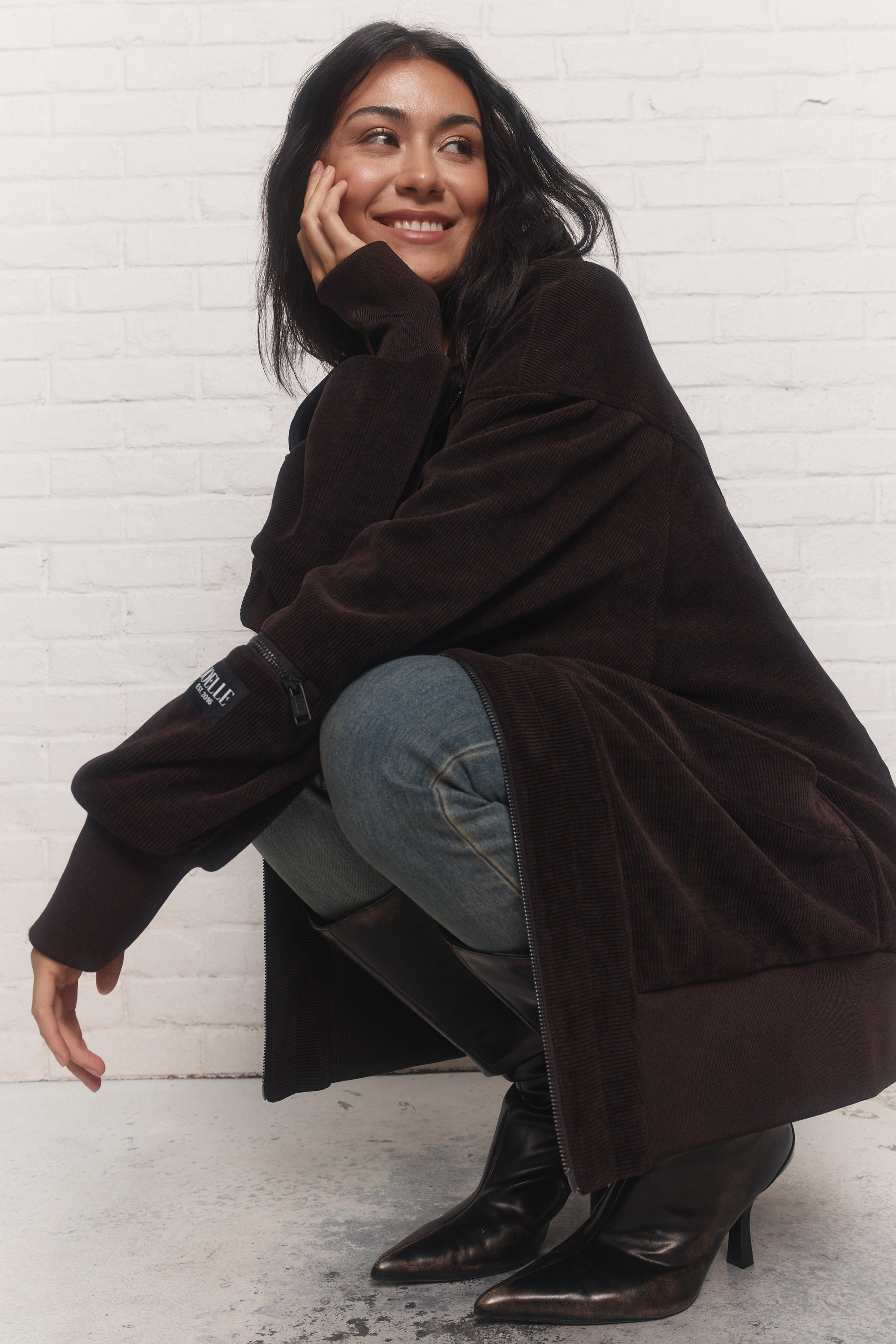 Hudson | Veste brune foncée