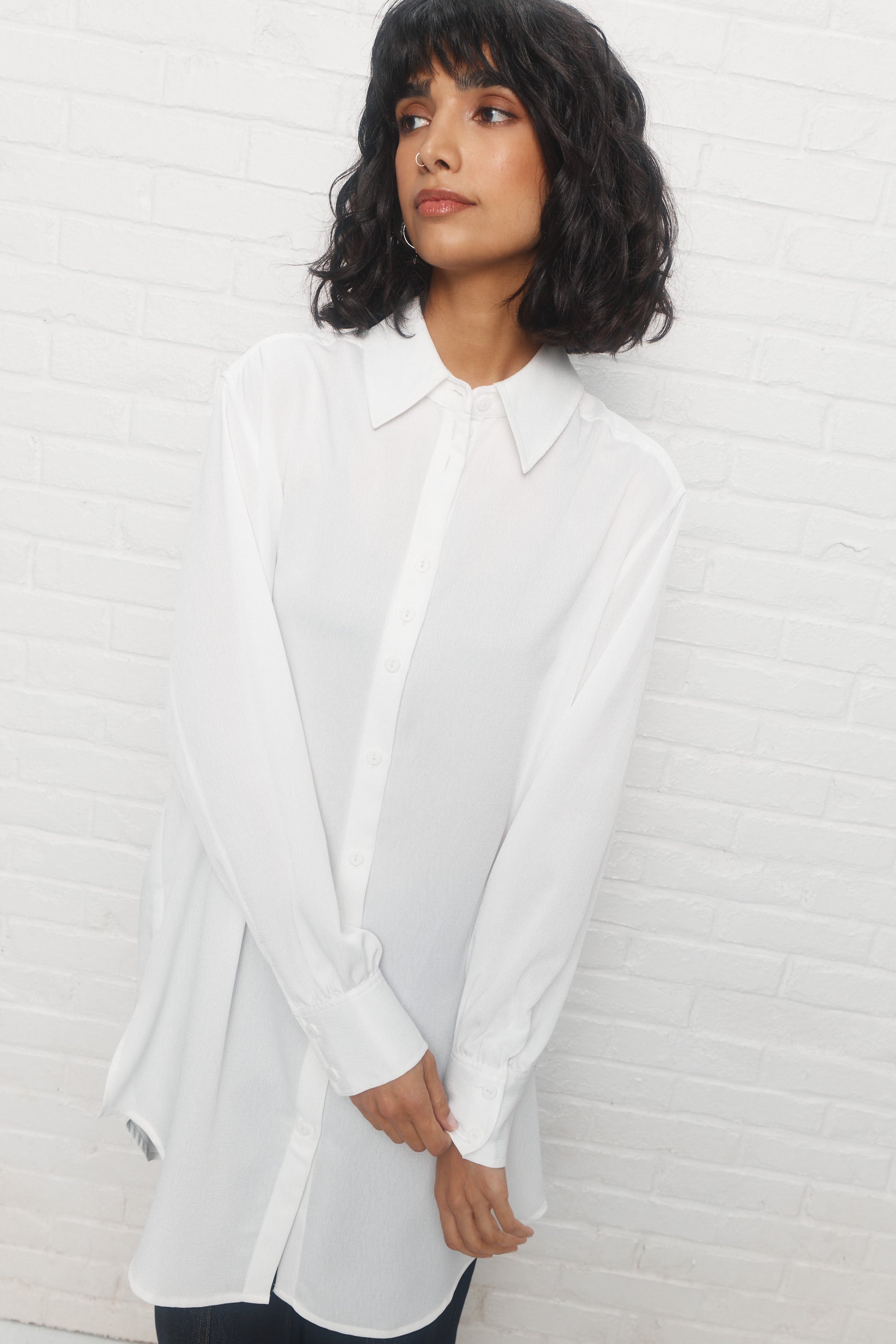 Chemise Habillée Delta Airlines Femme - Blanche, Manches Longues, Taille 4 Tall - Très Bon état