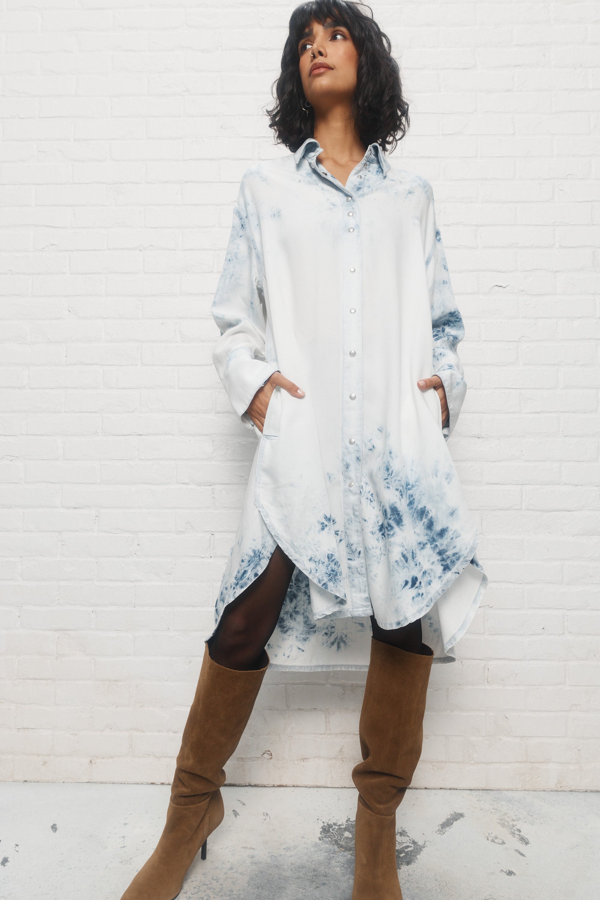 Texas | Robe-chemise bleue