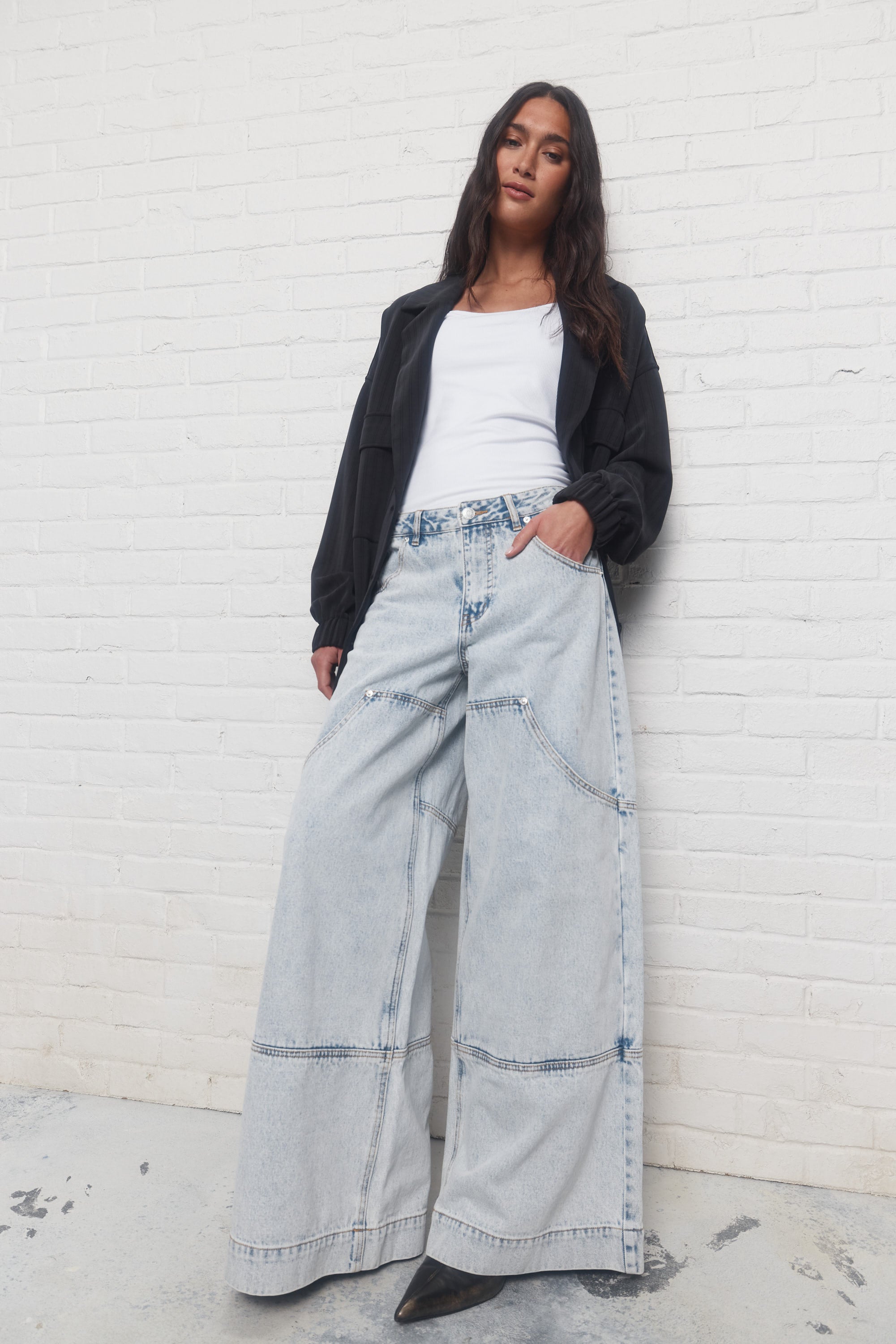 Belleza | Washed blue loose jeans