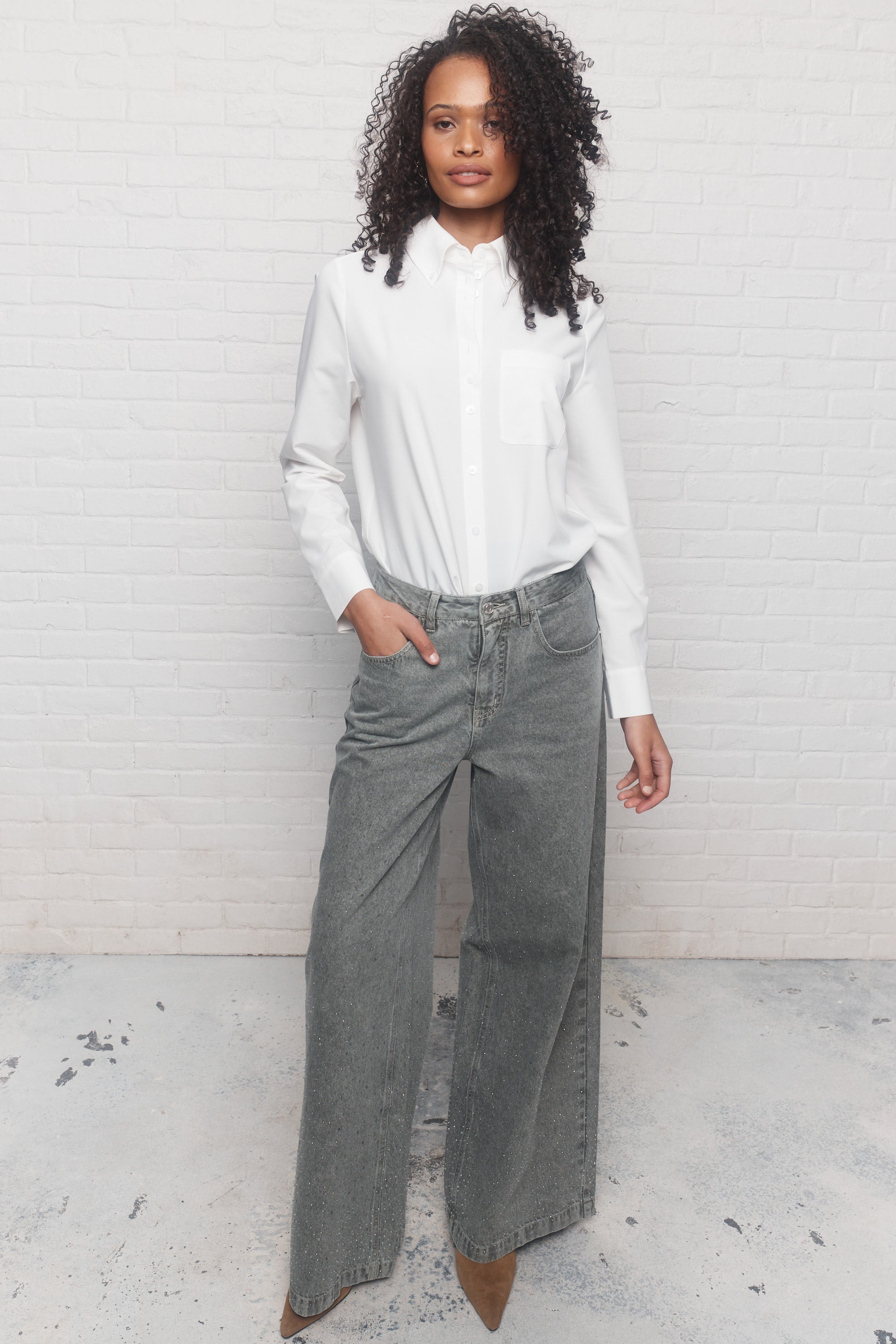 Campbell | Jean Bleu vert délavé