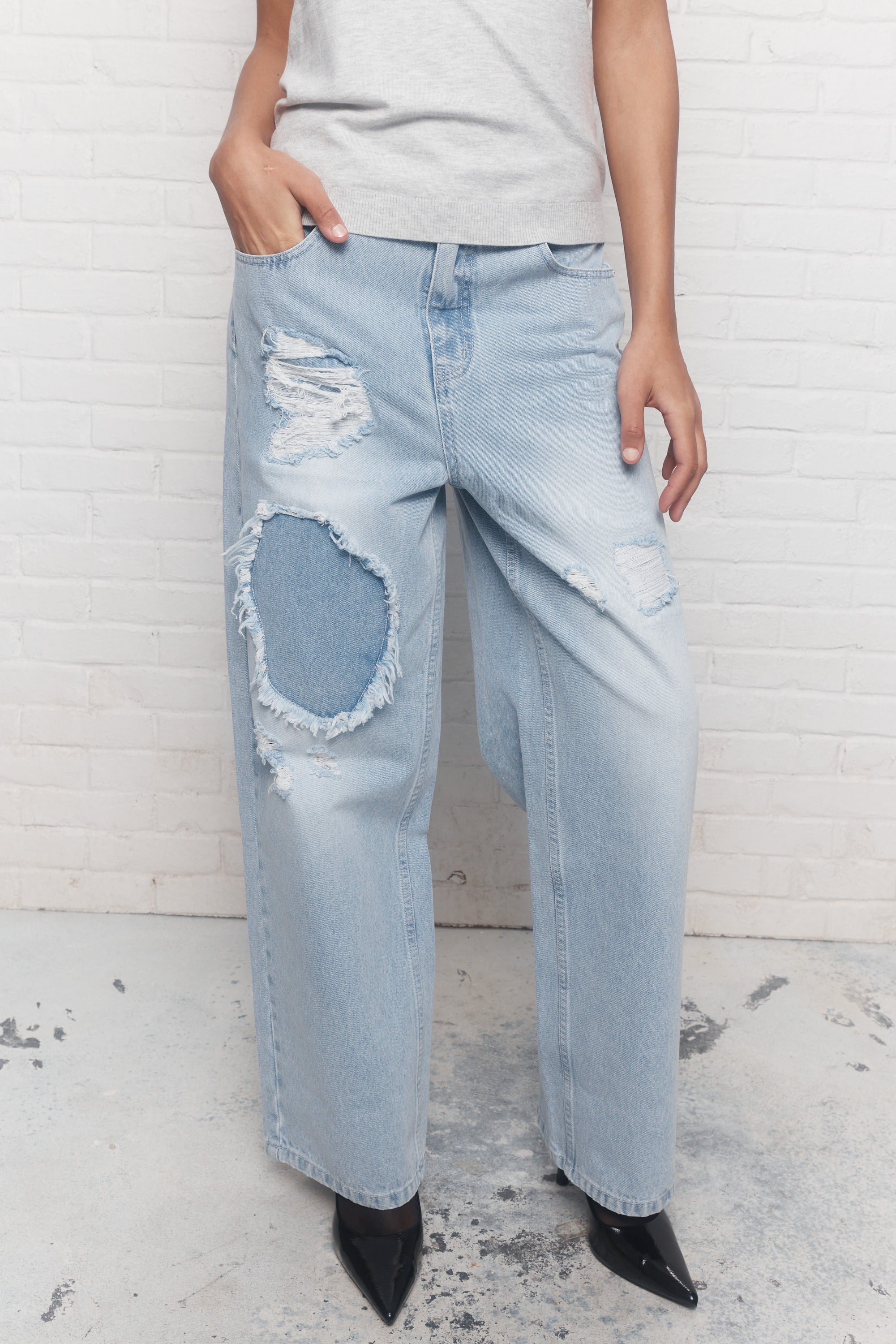 Lux | Jean bleu pâle délavé