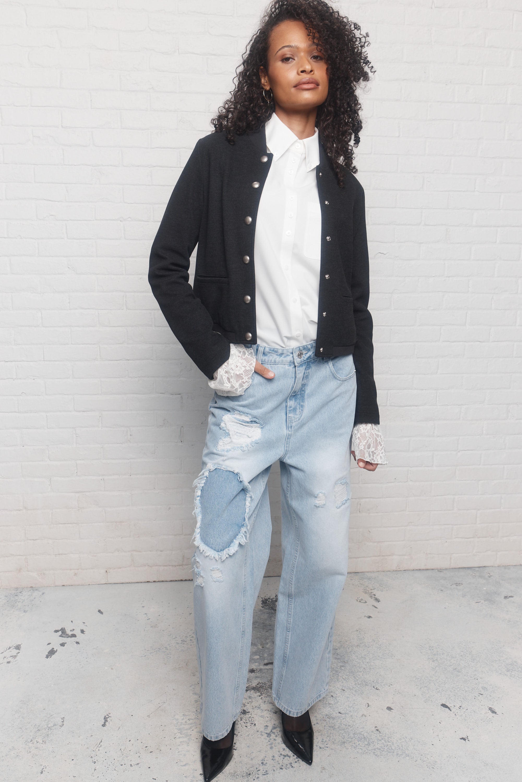 Max | Veste noire délavée