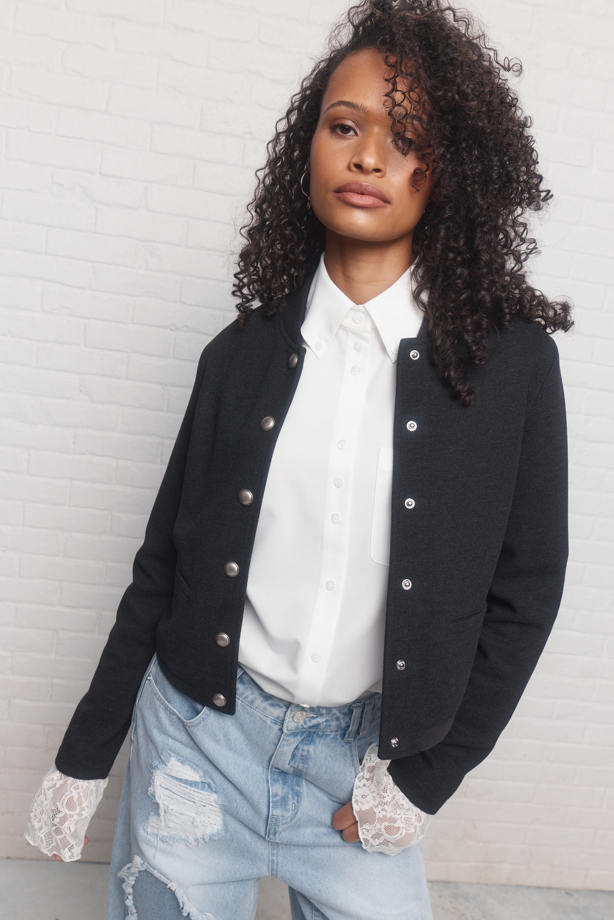 Max | Veste noire délavée