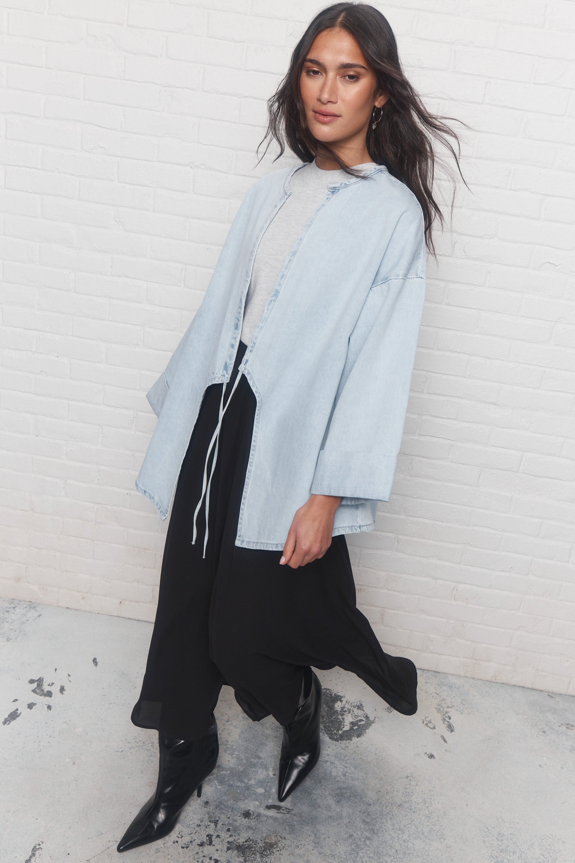 Mel | Veste Bleu Pâle Délavé