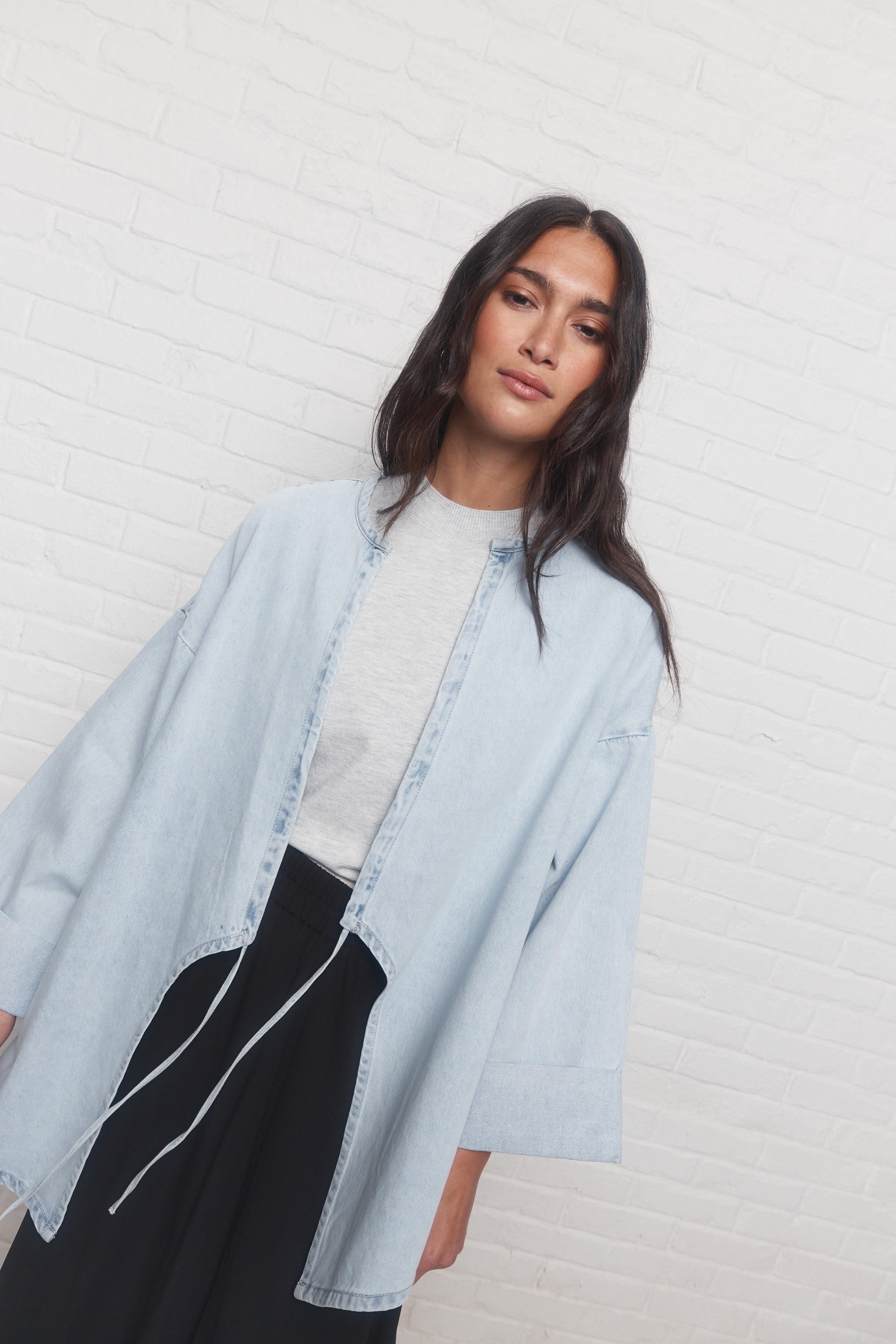 Mel | Veste Bleu Pâle Délavé