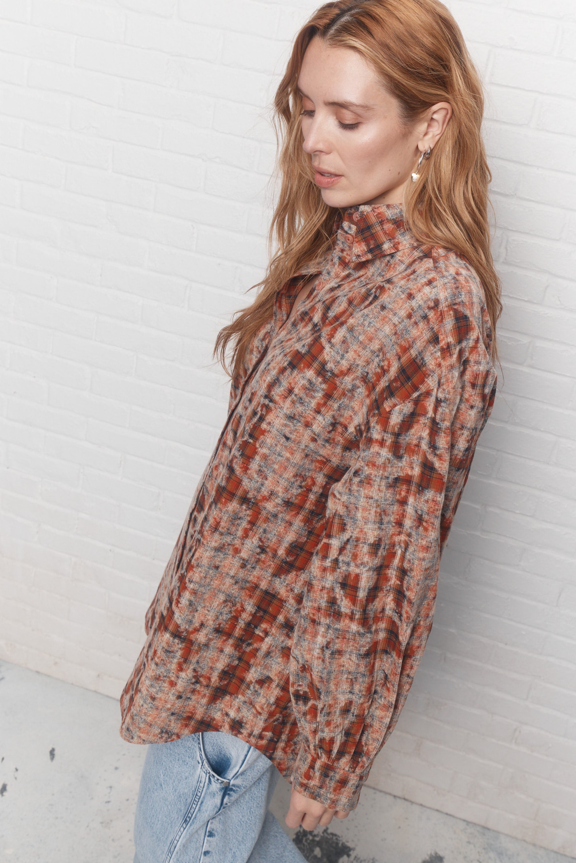 Oasis | Chemise orange à carreaux